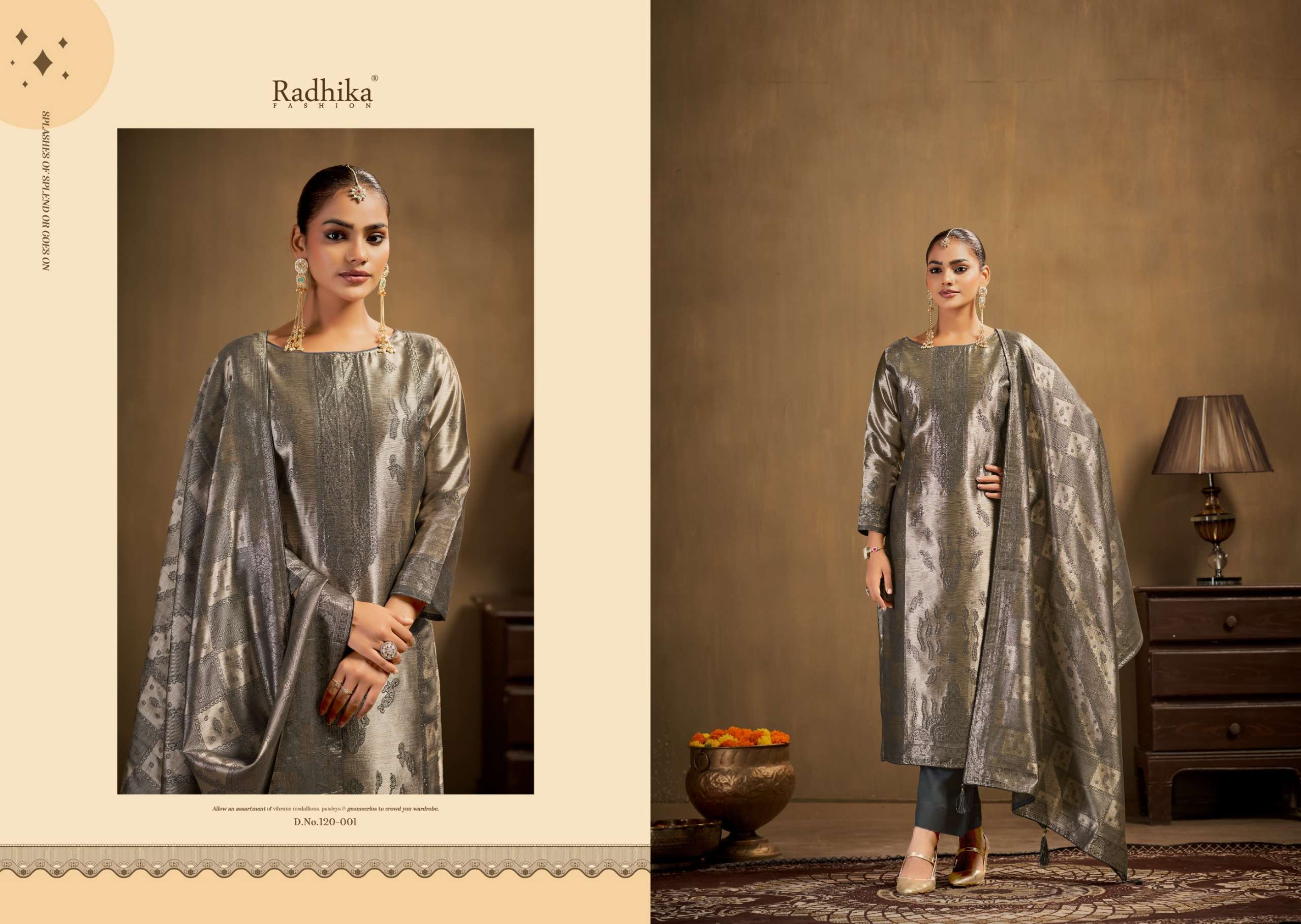 RADHIKA FASHION AZARA ADVANCE BANARASHI ADAH JACQUARD DESIGNER WORK SUIT