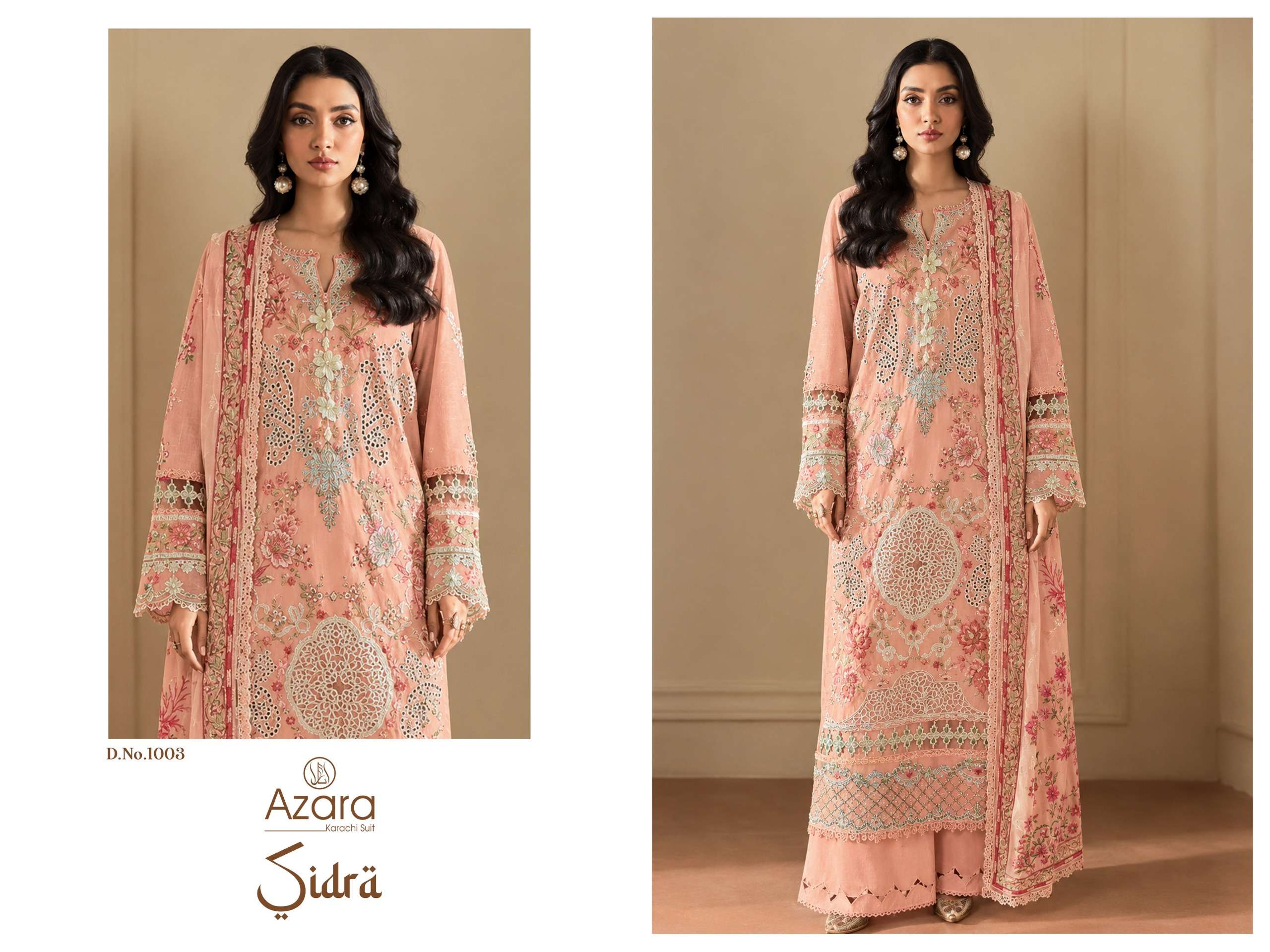 RADHIKA FASHION AZARA SIDRA COTTON EMBROIDERY WORK SUIT