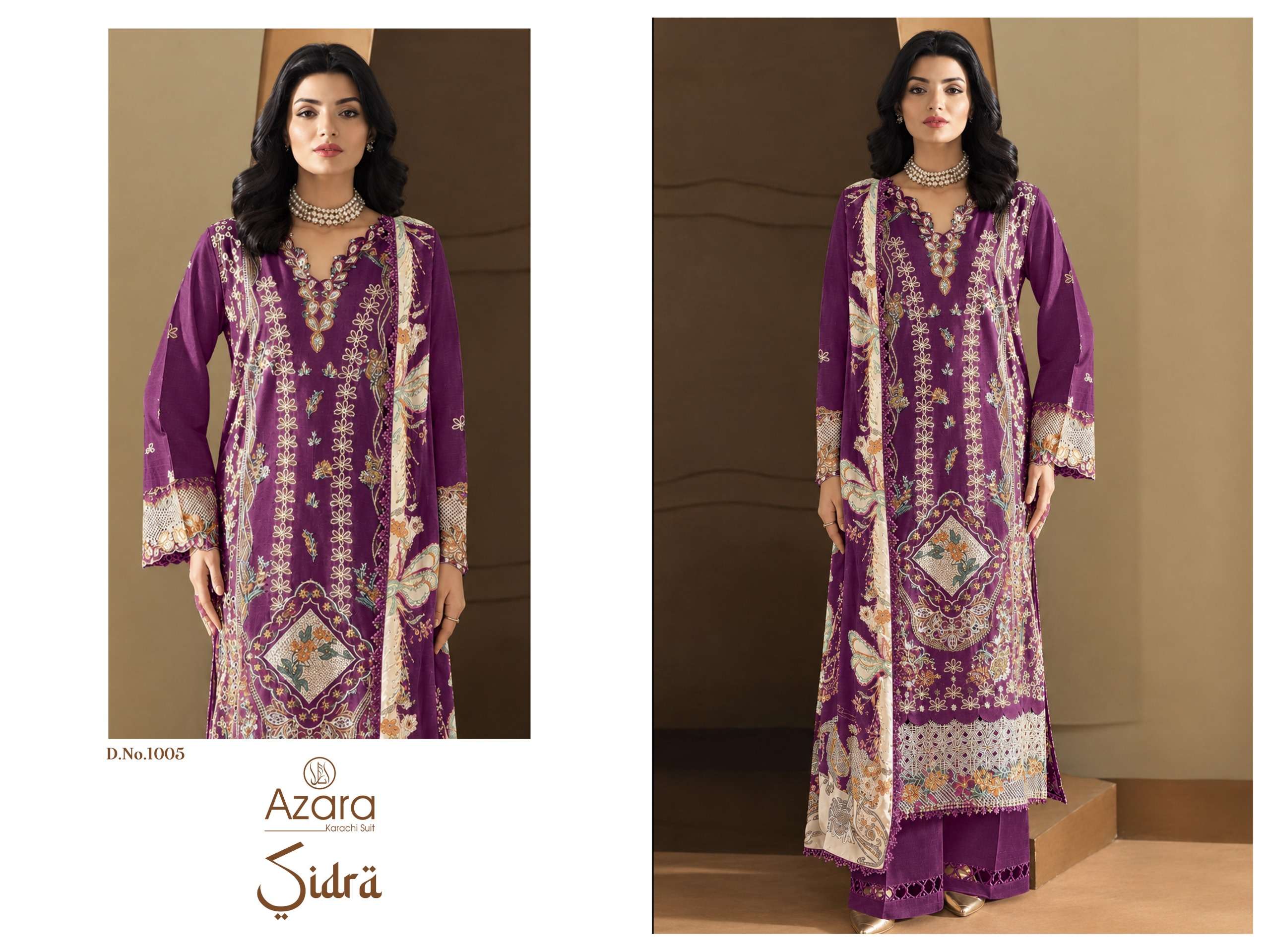 RADHIKA FASHION AZARA SIDRA COTTON EMBROIDERY WORK SUIT