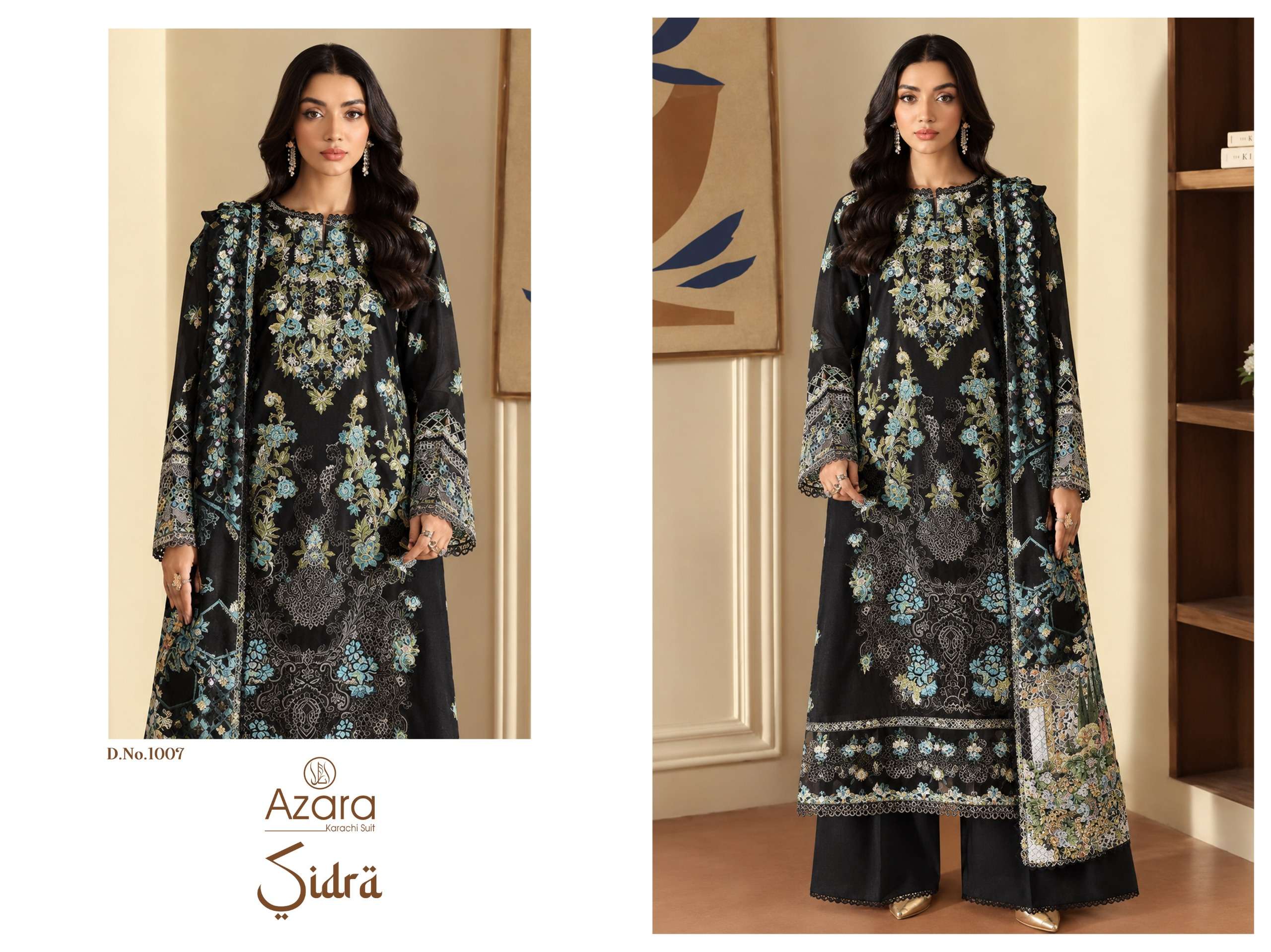 RADHIKA FASHION AZARA SIDRA COTTON EMBROIDERY WORK SUIT