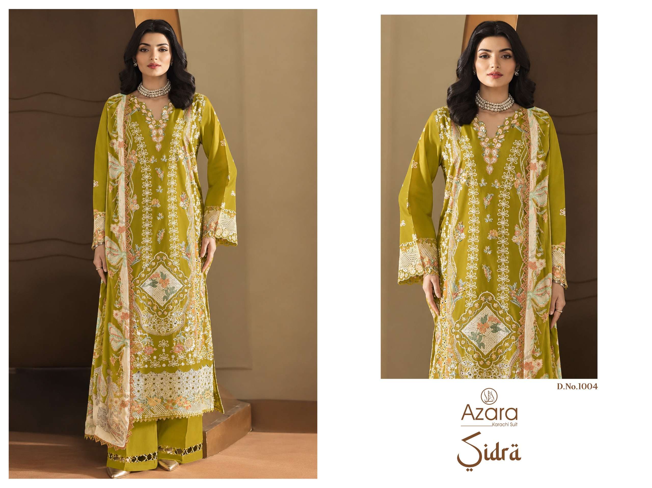 RADHIKA FASHION AZARA SIDRA COTTON EMBROIDERY WORK SUIT