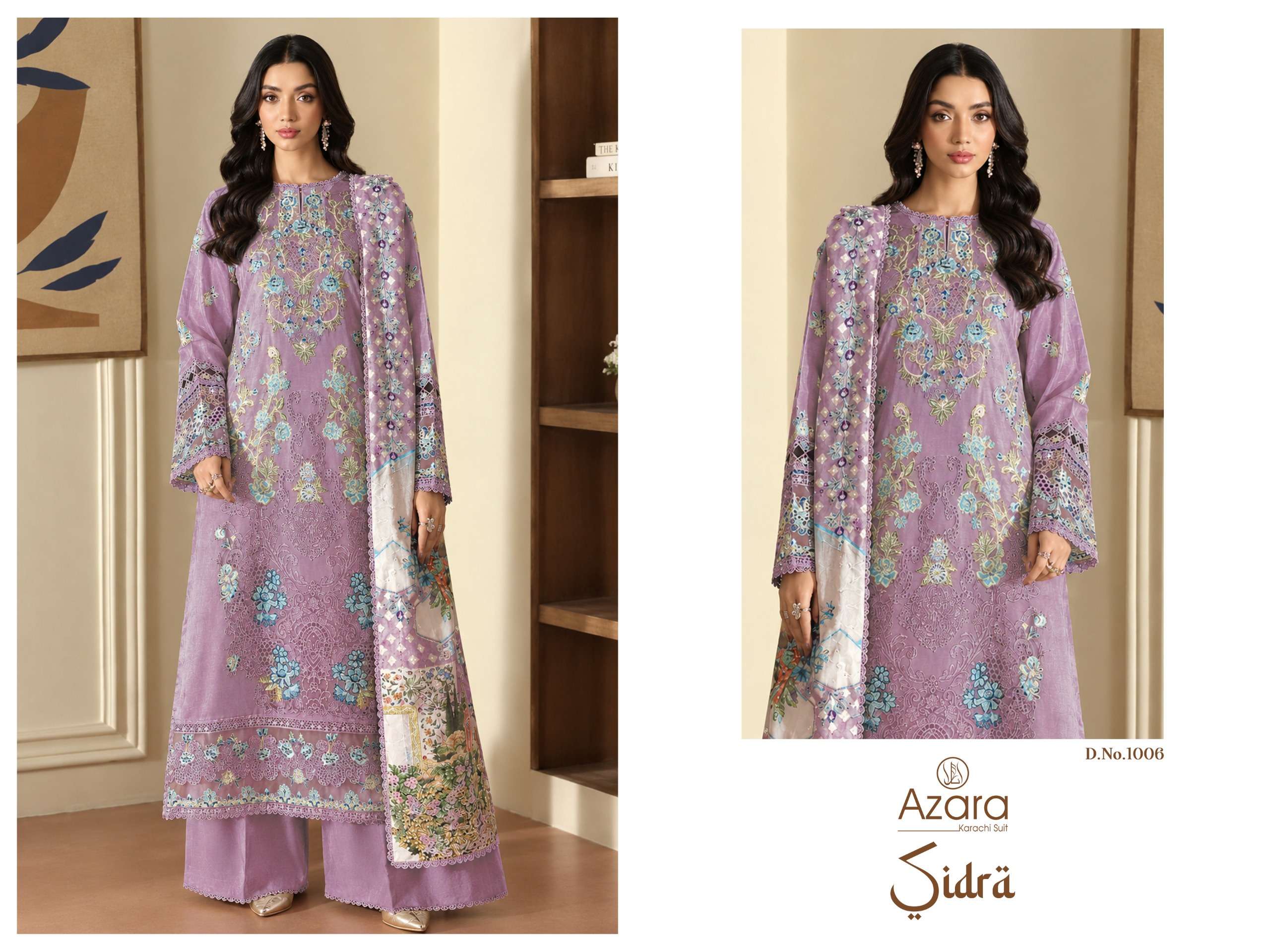 RADHIKA FASHION AZARA SIDRA COTTON EMBROIDERY WORK SUIT