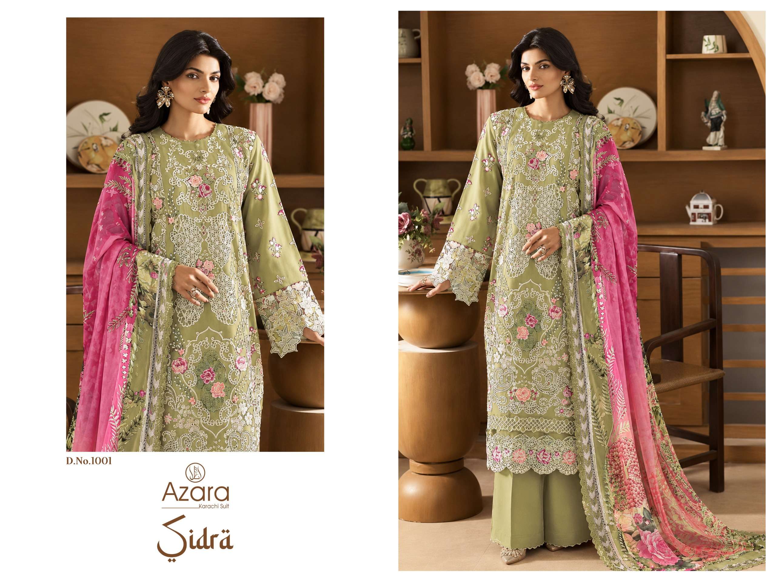 RADHIKA FASHION AZARA SIDRA COTTON EMBROIDERY WORK SUIT