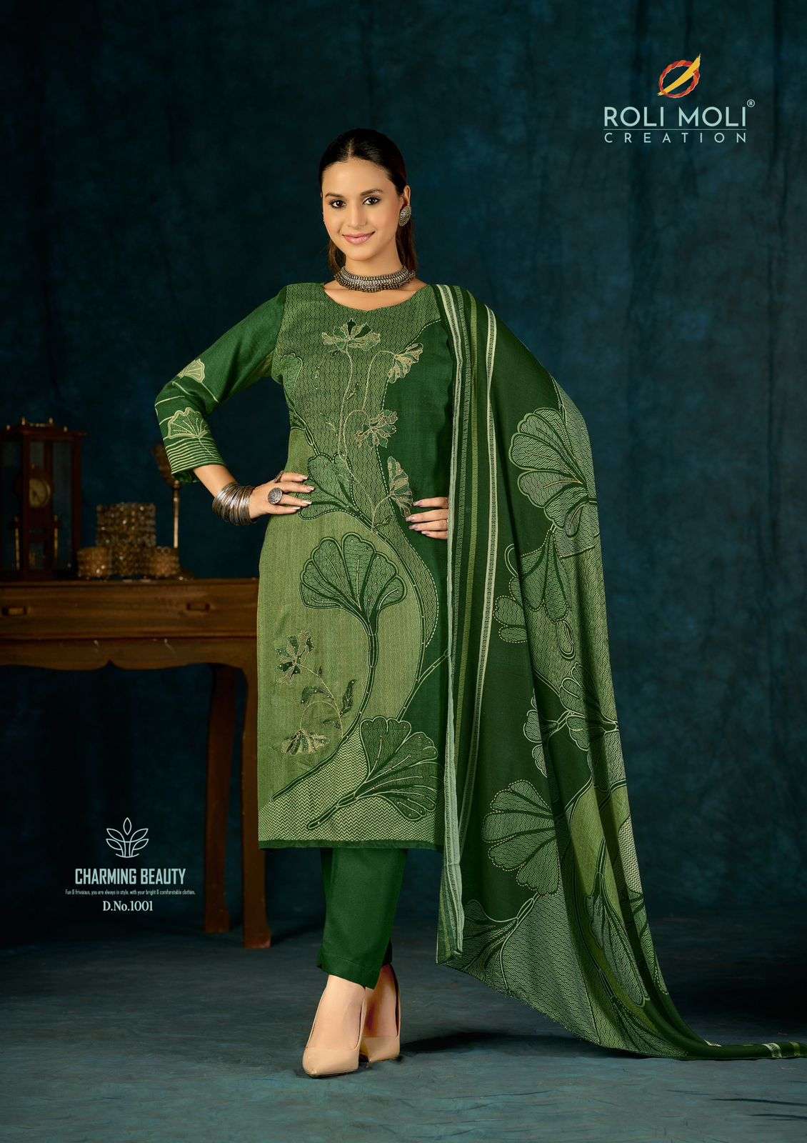ROLI MOLI CREATION ALISA PASHMINA PRINT WITH FANCY EMBROIDERY WORK SUIT