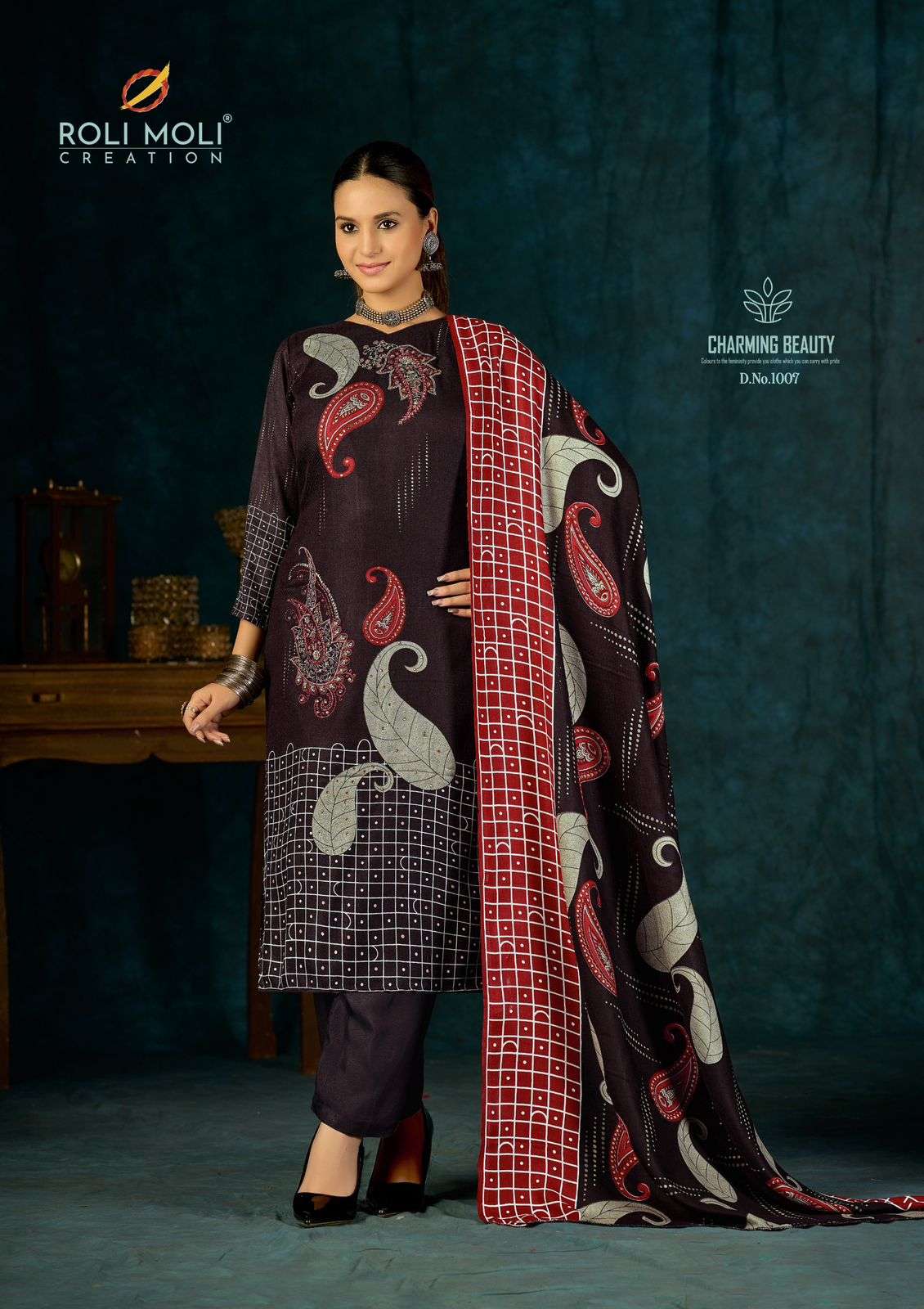 ROLI MOLI CREATION ALISA PASHMINA PRINT WITH FANCY EMBROIDERY WORK SUIT