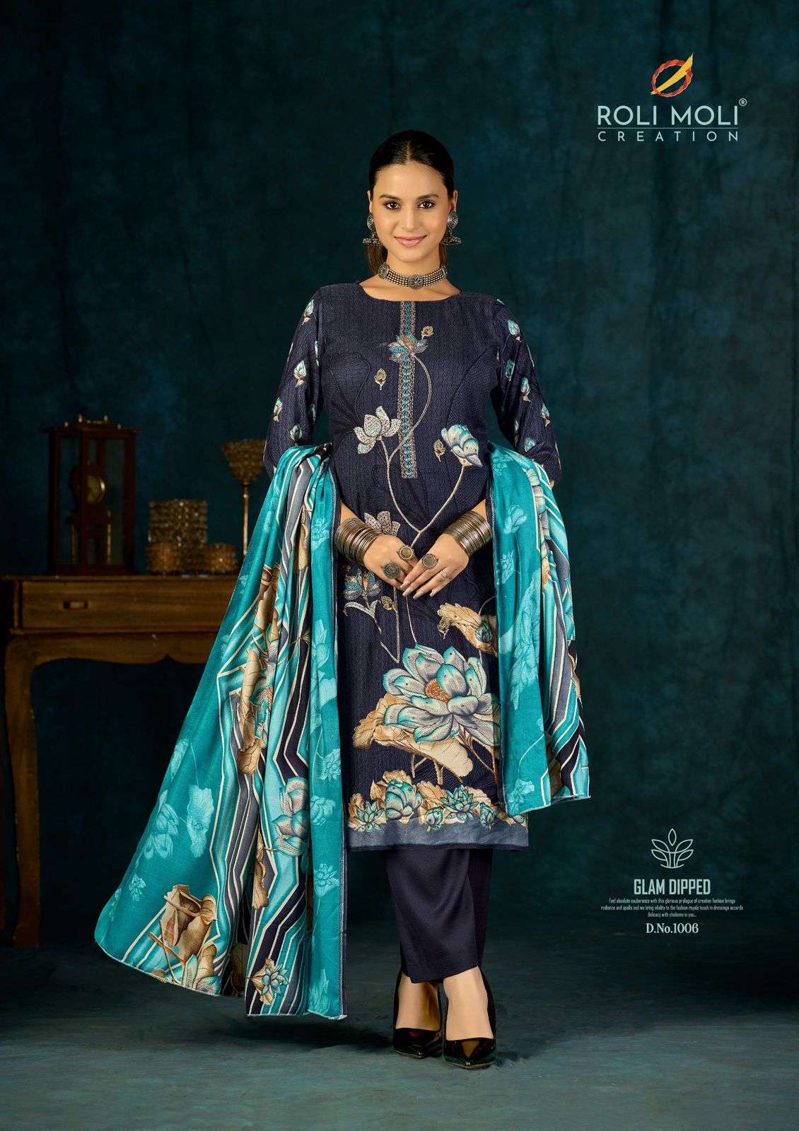 ROLI MOLI CREATION ALISA PASHMINA PRINT WITH FANCY EMBROIDERY WORK SUIT