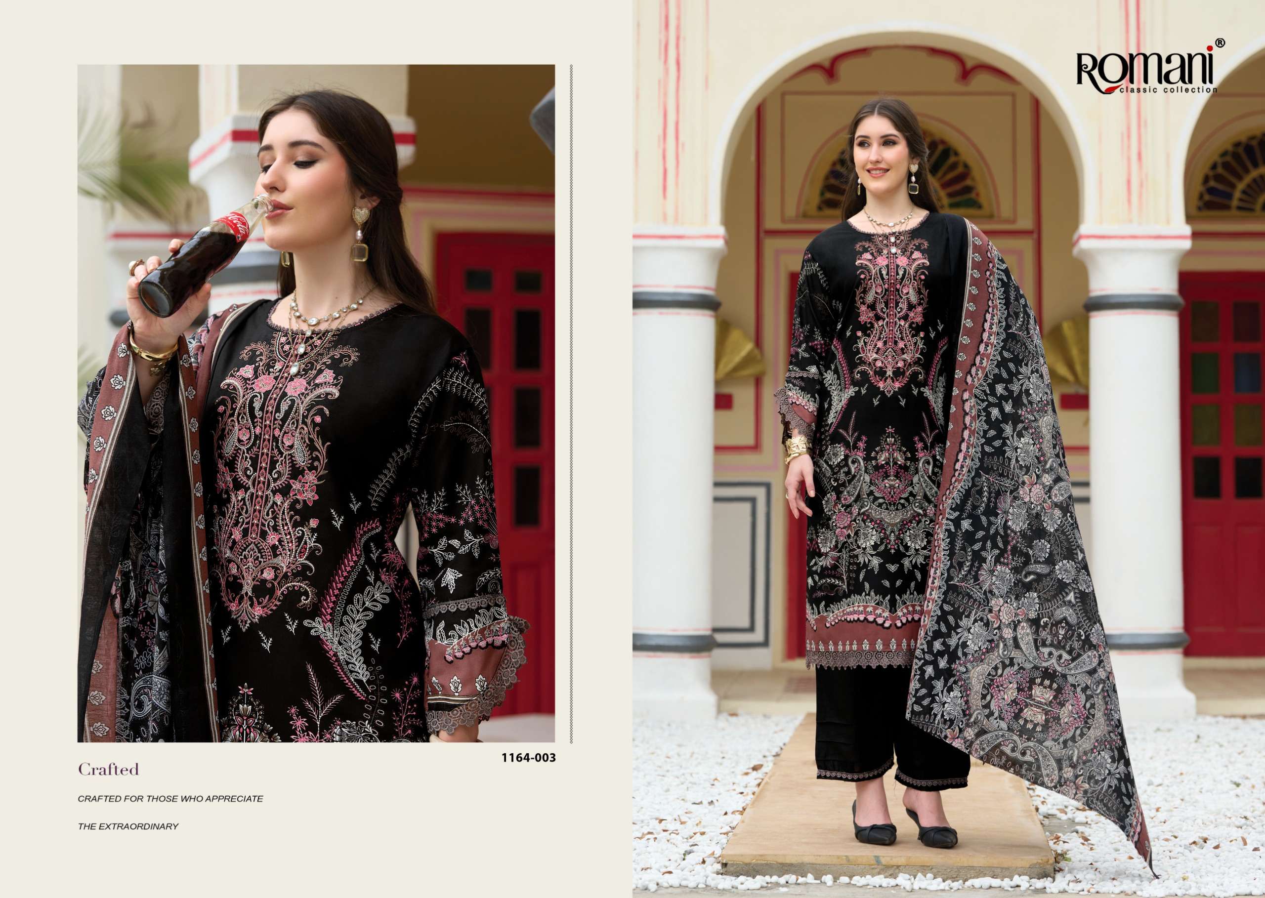 ROMANI AARZU VOL 37 COTTON DIGITAL PRINT WITH FANCY EMBROIDERIES WORK SUIT