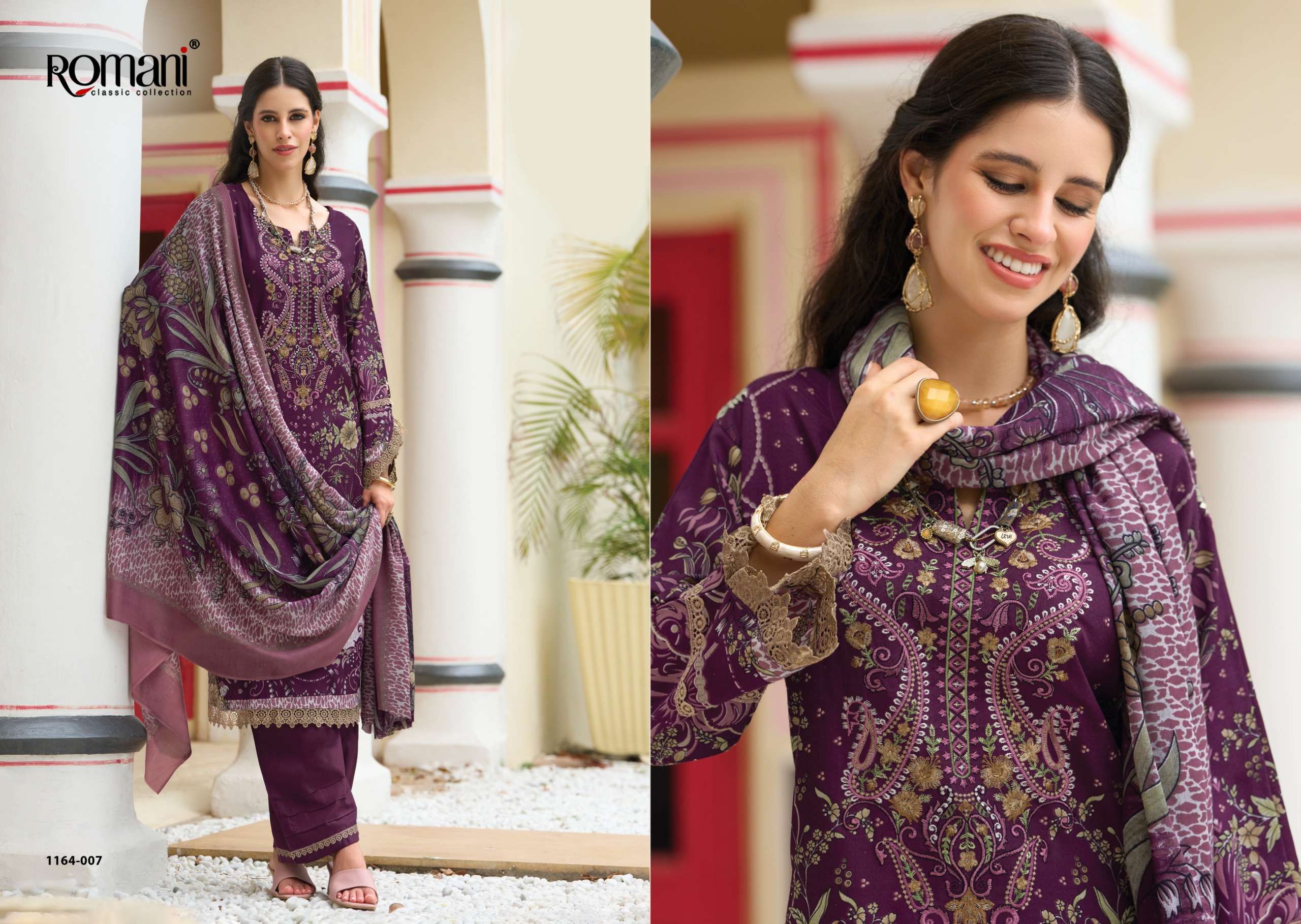 ROMANI AARZU VOL 37 COTTON DIGITAL PRINT WITH FANCY EMBROIDERIES WORK SUIT