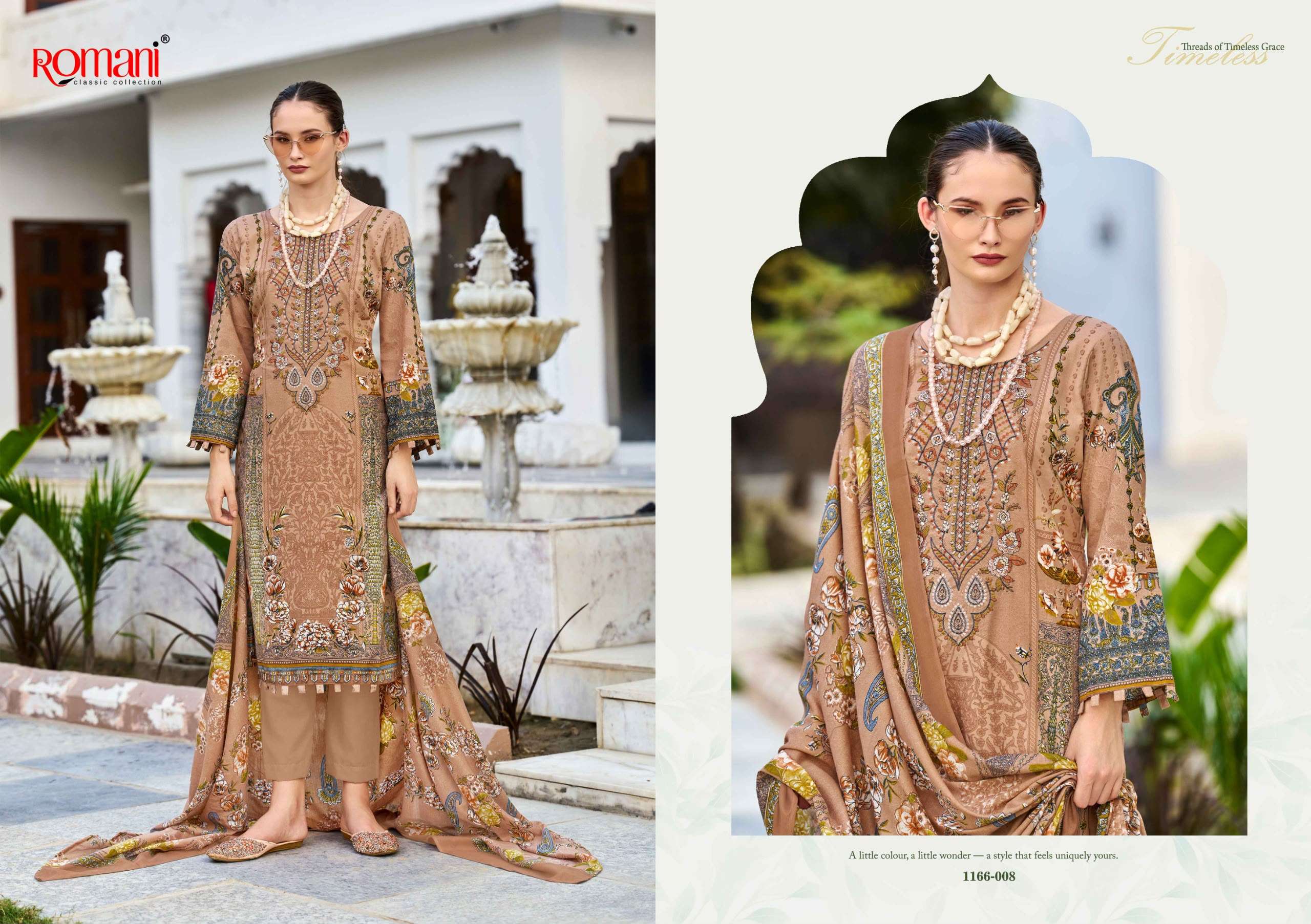 ROMANI NEEDLE WONDER VOL 17 COTTON DIGITAL PRINTS WITH FANCY WORK SUIT