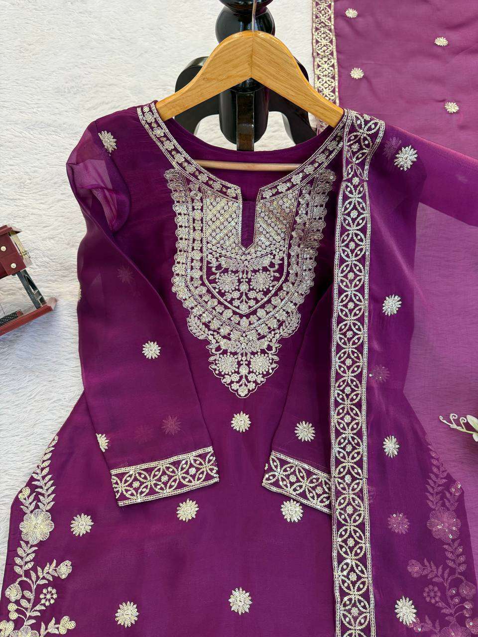 RTC 5981 SILK SEQUENCE EMBROIDERY DESIGNER WORKED LADIES 3PCS SET COLLECTION 