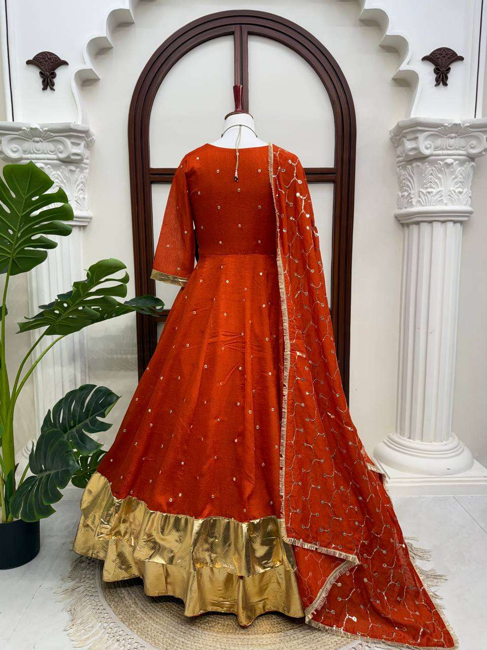 RTC 6075 SILK DESIGNER PARTY WEAR LADIES ANARKALI GOWN STYLE SUIT 