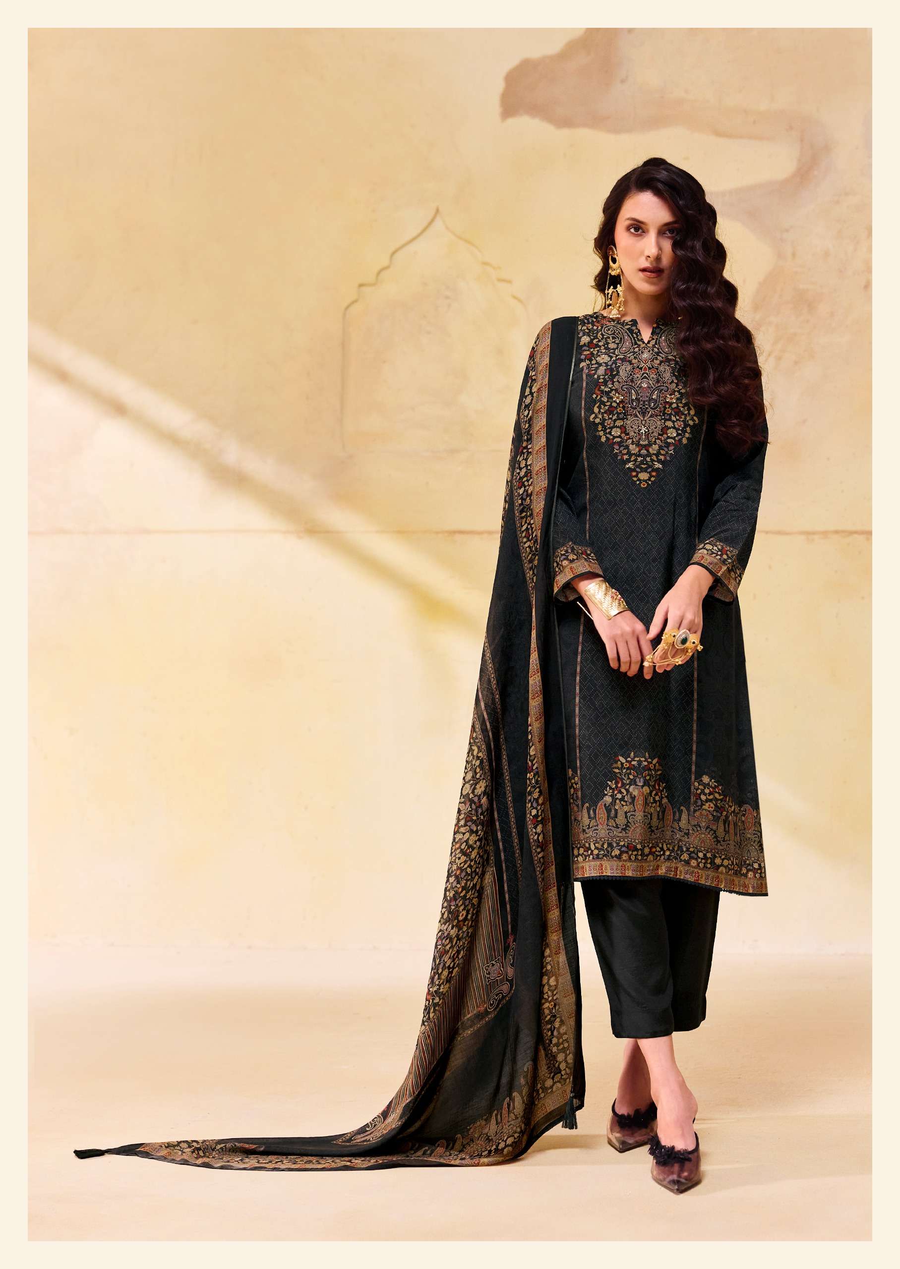 SADHANA FASHION OLIVIA VOL 3 PASHMINA DIGITAL PRINTS WITH FANCY EMBROIDERY WORK SUIT