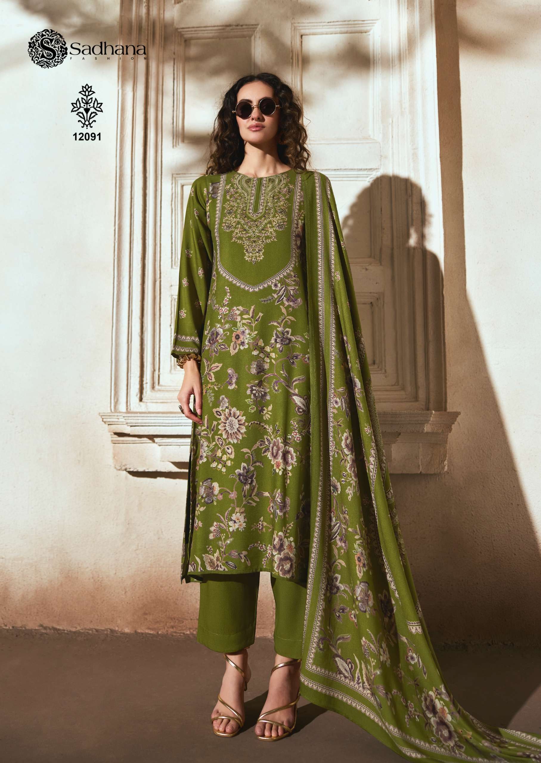 SADHANA FASHION ZARIYA PASHMINA DIGITAL PRINT WITH FANCY WORK SUIT
