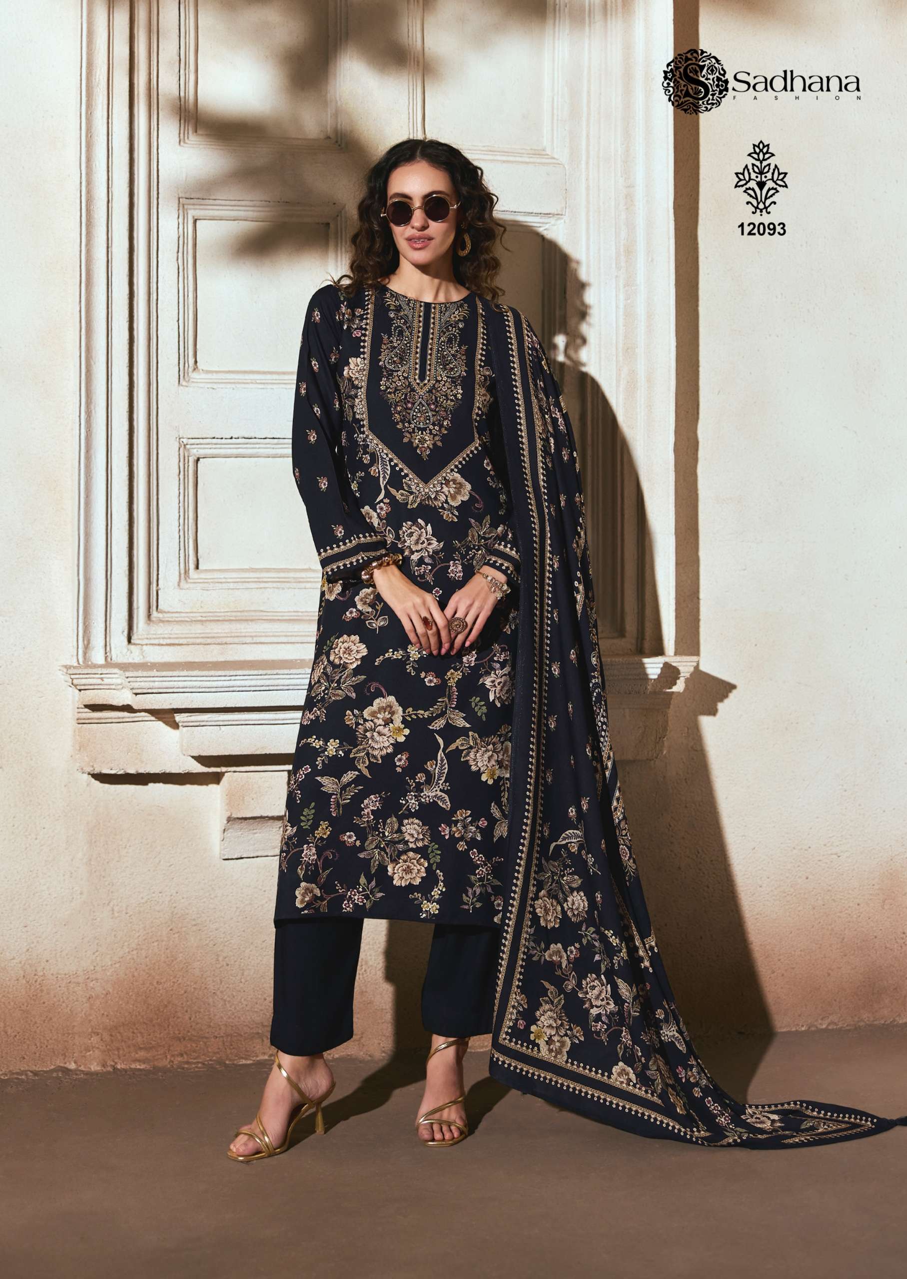SADHANA FASHION ZARIYA PASHMINA DIGITAL PRINT WITH FANCY WORK SUIT