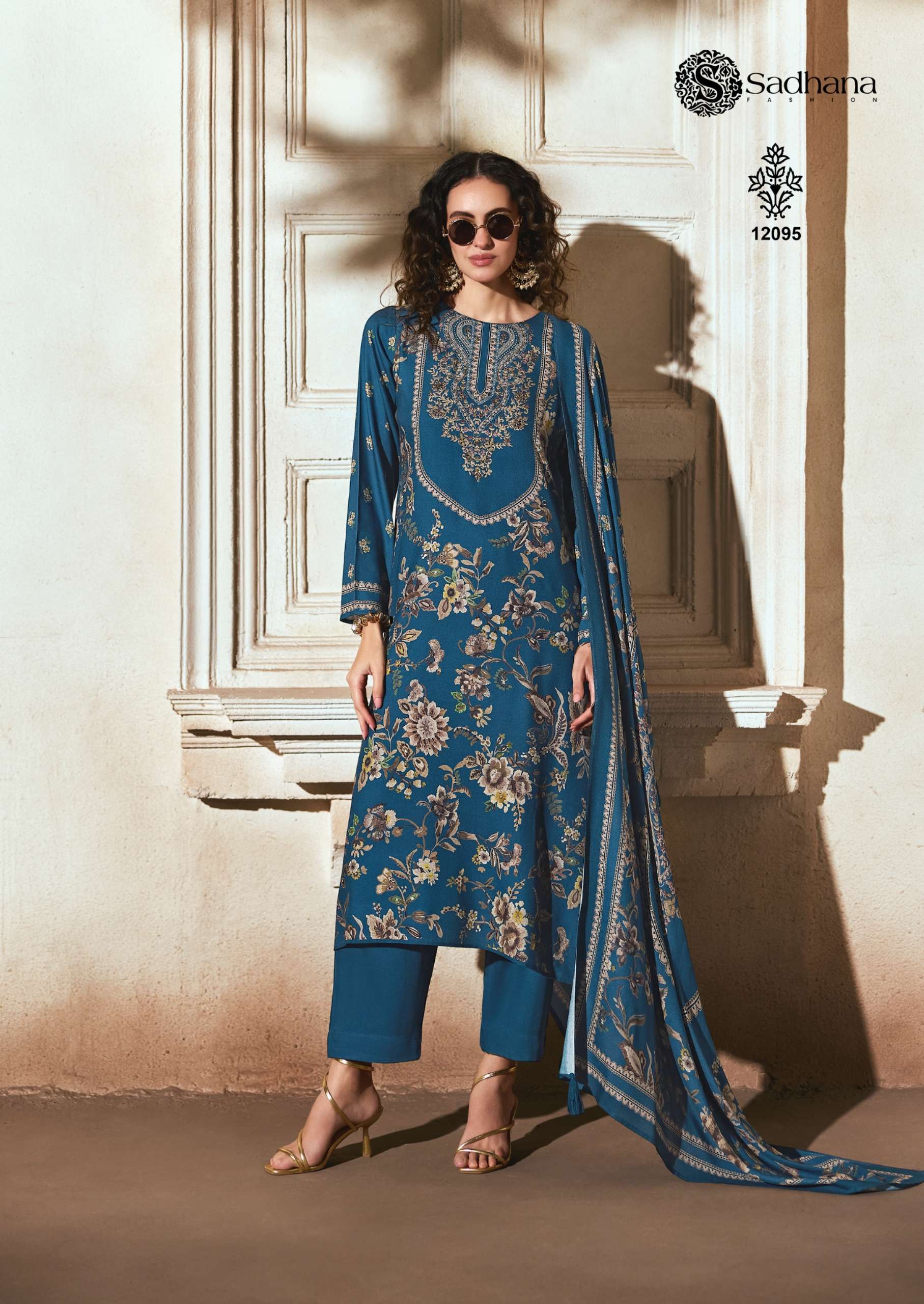 SADHANA FASHION ZARIYA PASHMINA DIGITAL PRINT WITH FANCY WORK SUIT