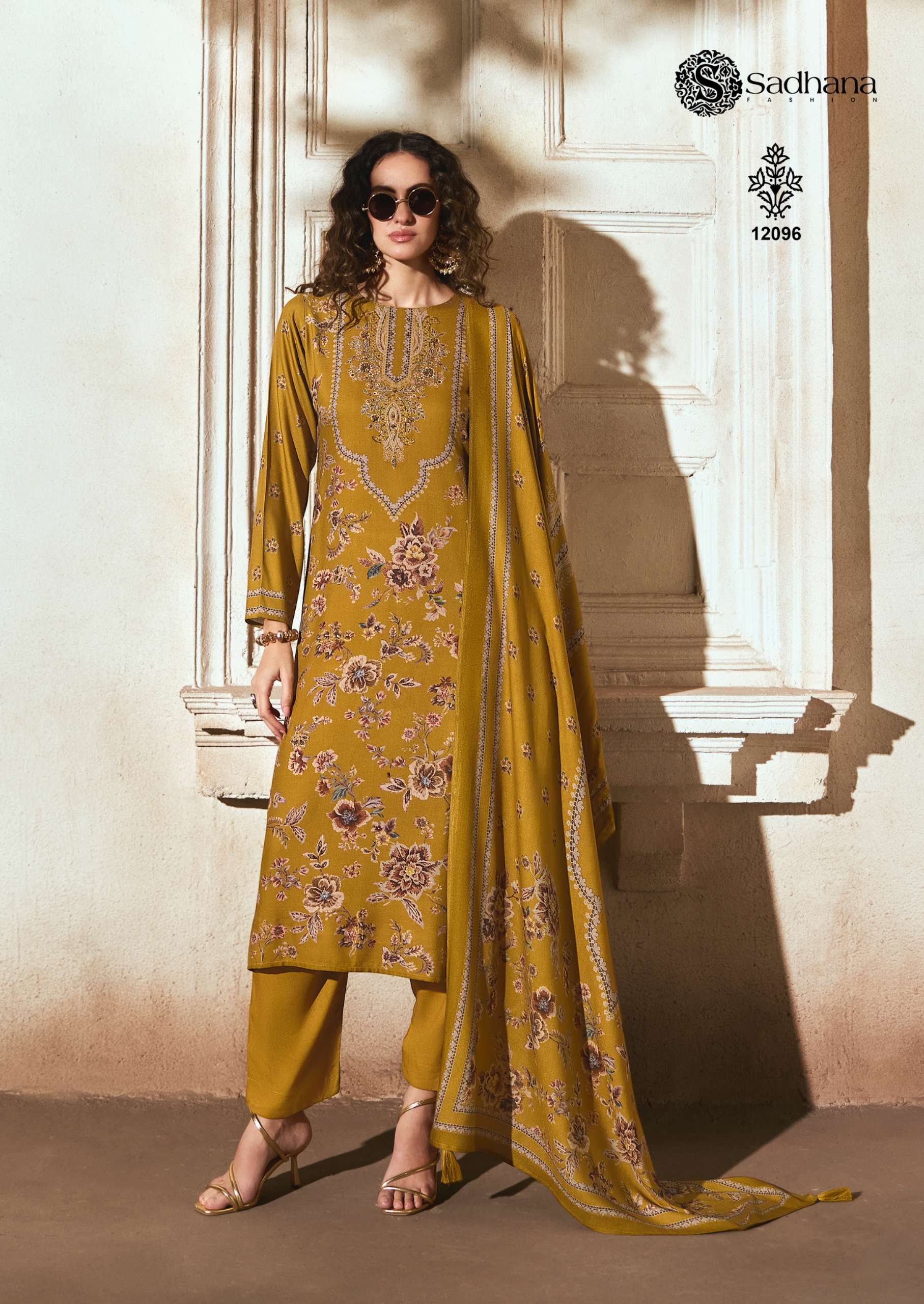 SADHANA FASHION ZARIYA PASHMINA DIGITAL PRINT WITH FANCY WORK SUIT