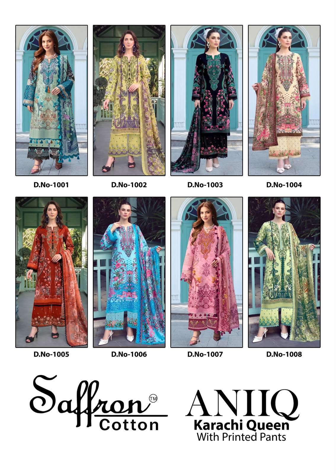 SAFFRON COTTON ANIQ COTTON DIGITAL PRINTS SALWAR SUIT 