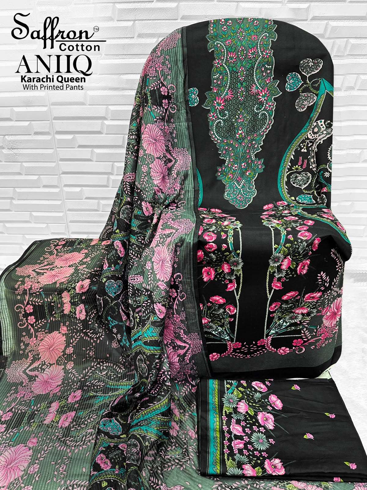 SAFFRON COTTON ANIQ COTTON DIGITAL PRINTS SALWAR SUIT 