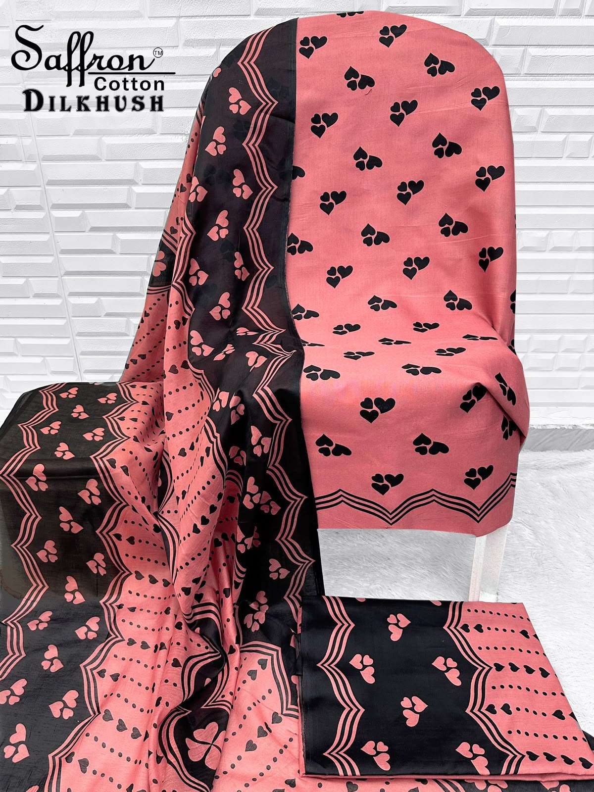 SAFFRON COTTON DILKHUSH COTTON DIGITAL STYLE PRINTS SALWAR SUIT