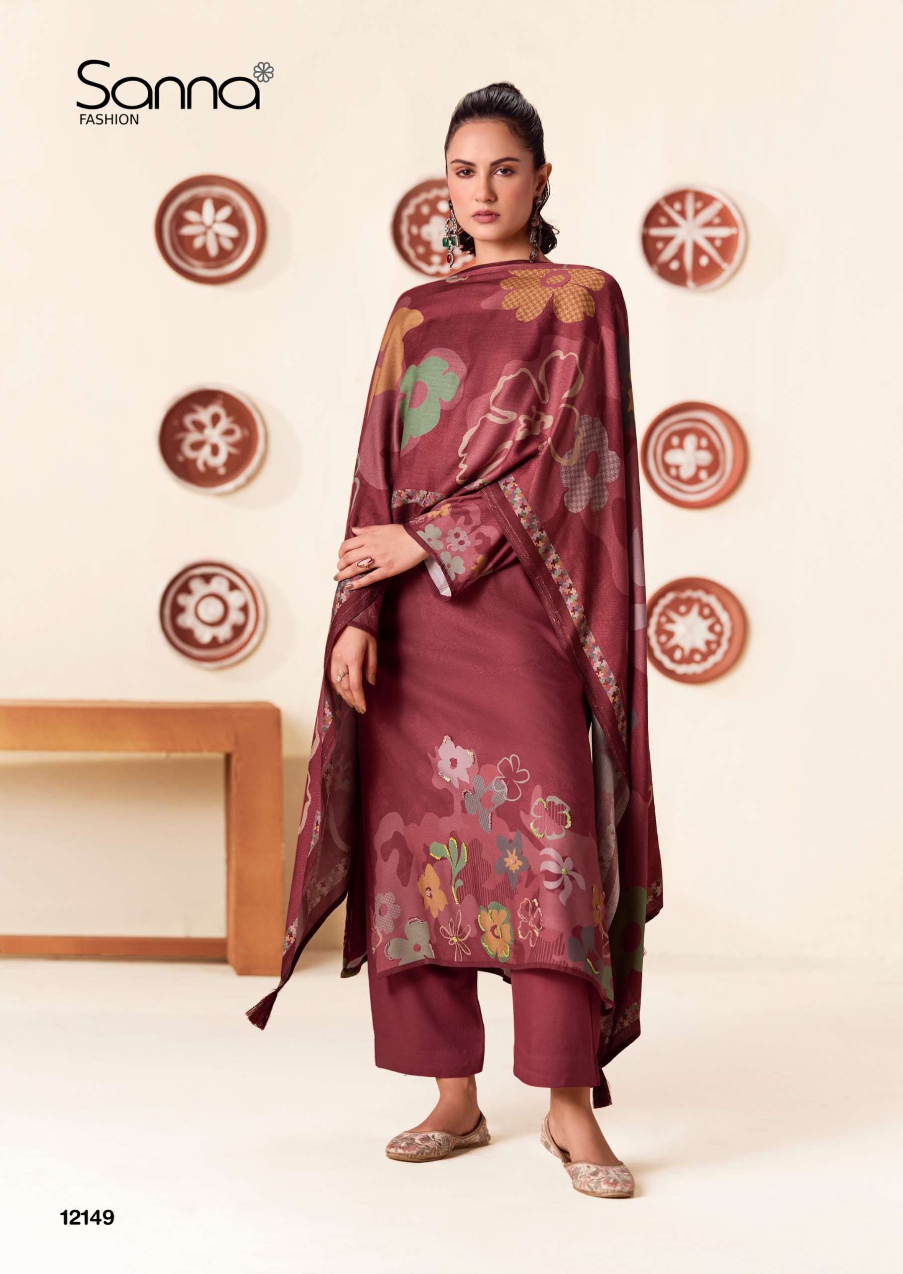 SANNA FASHION QUINCY PASHMINA DIGITAL PRINT WITH FANCY WORK SUIT