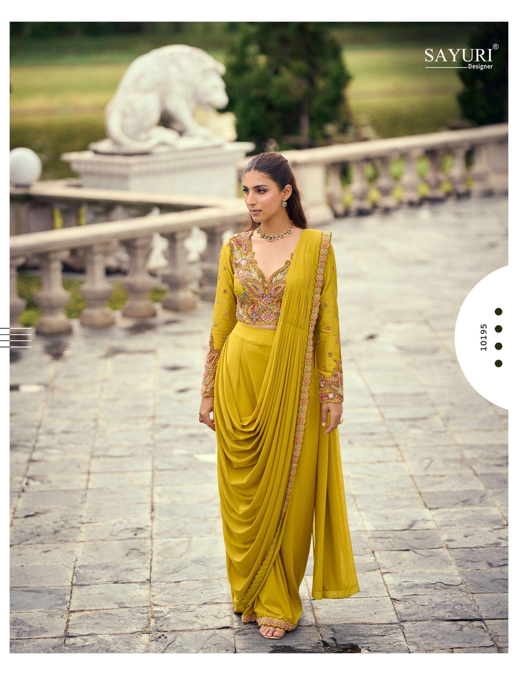 SAYURI DESIGNER PANKUDI VISCOS JACQUARD DESIGNER HEAVY DESIGNER WEDDING FUNCTION WEAR LADIES SUIT
