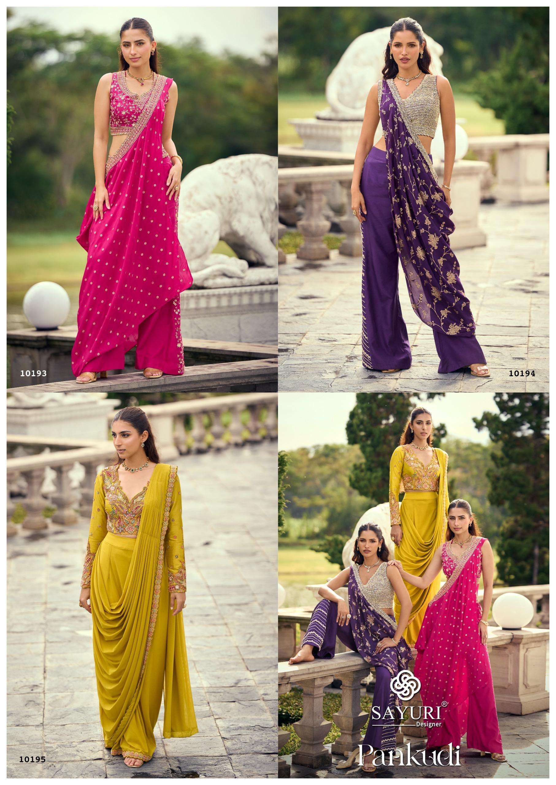 SAYURI DESIGNER PANKUDI VISCOS JACQUARD DESIGNER HEAVY DESIGNER WEDDING FUNCTION WEAR LADIES SUIT