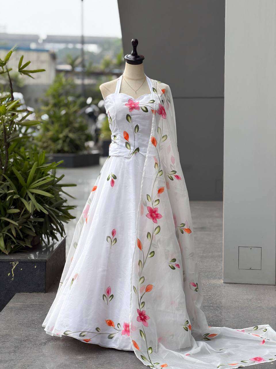 SC 357 ORGANZA PRINTED BEAUTIFUL DESIGNER LOOK WEDDING FUNCTION WEAR LEHENGA CHOLI 