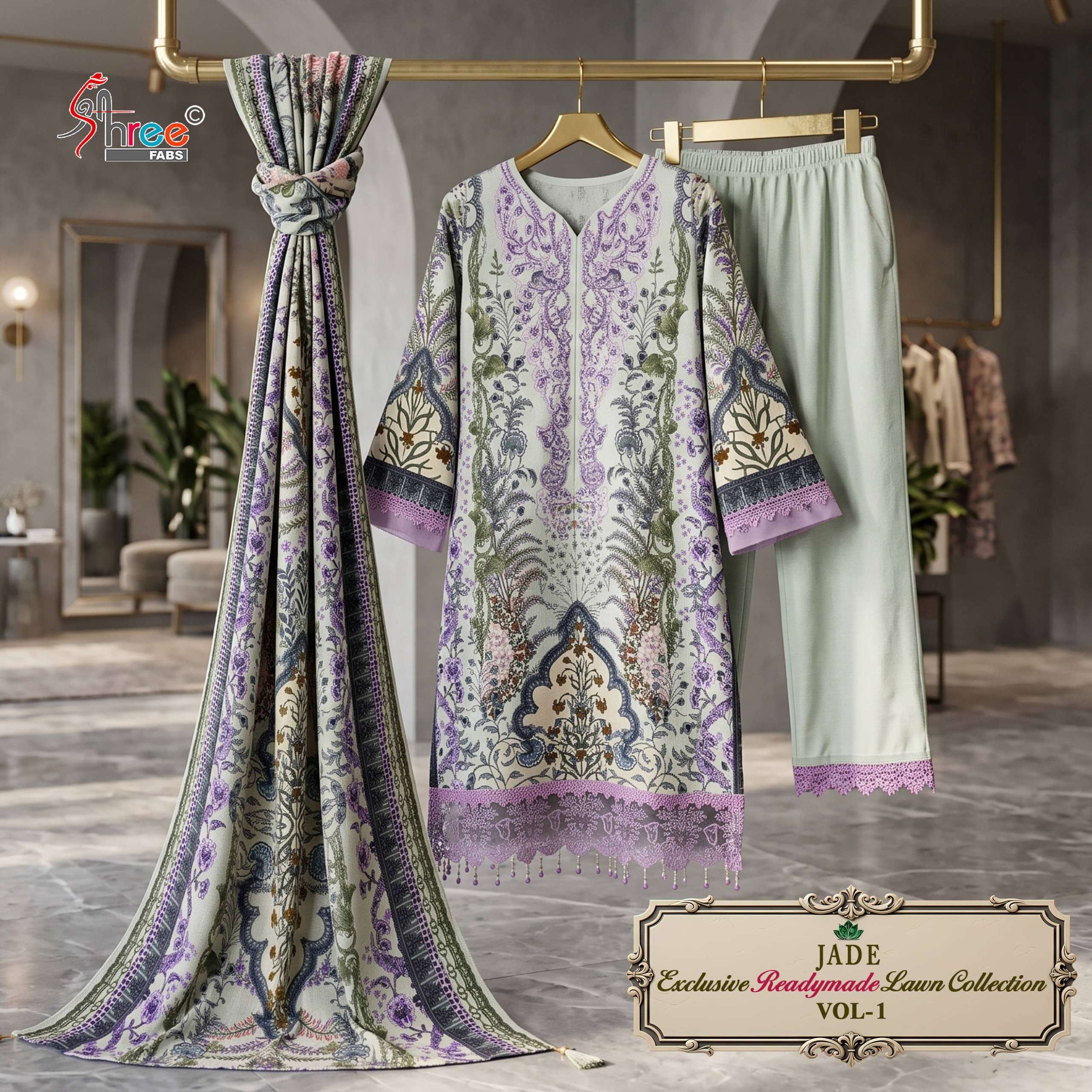 SHREE FABS JADE EXCLUSIVE LAWN READY MADE COLLECTION VOL 1 