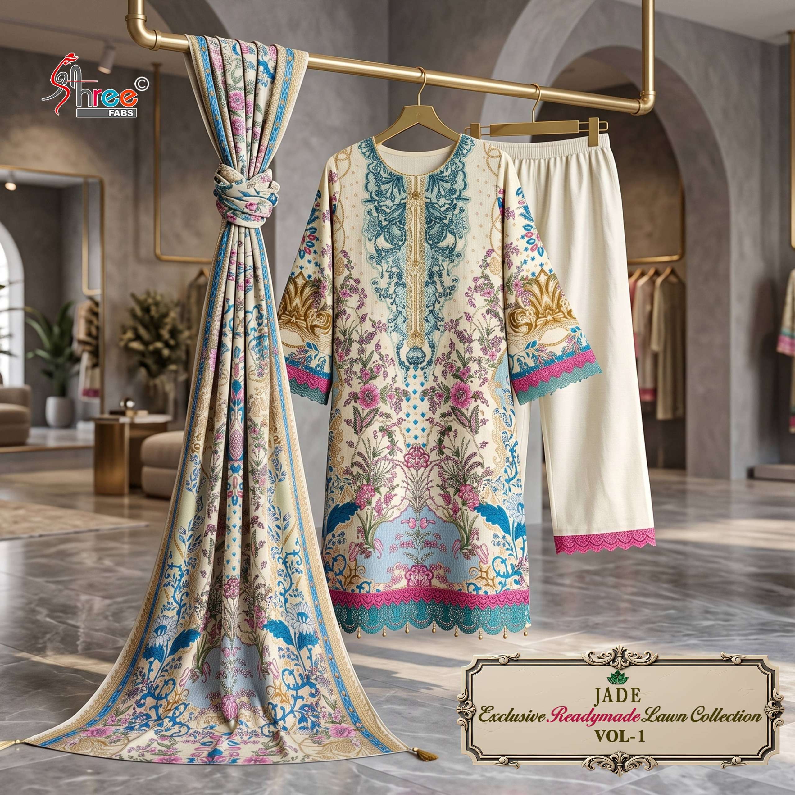 SHREE FABS JADE EXCLUSIVE LAWN READY MADE COLLECTION VOL 1 