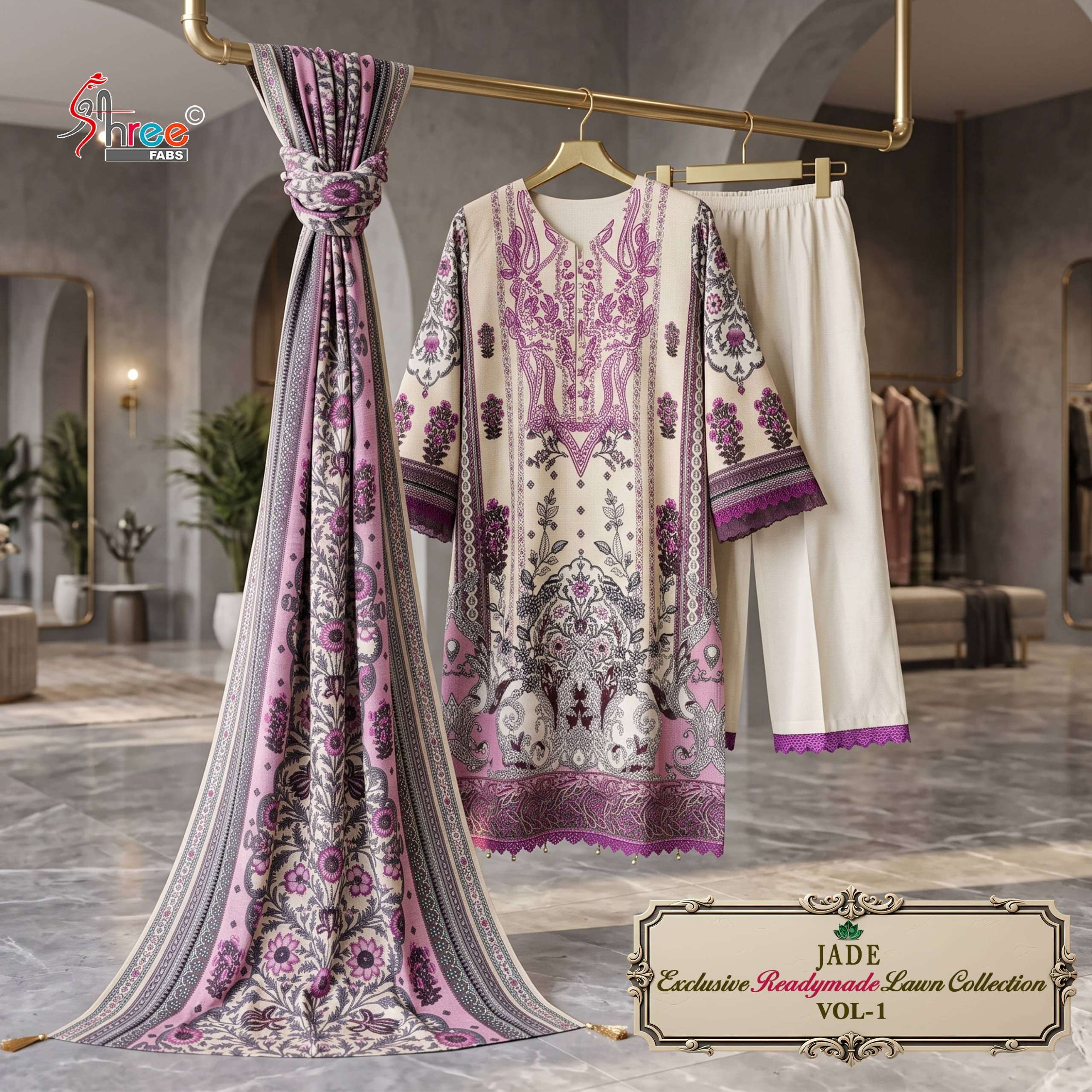 SHREE FABS JADE EXCLUSIVE LAWN READY MADE COLLECTION VOL 1 