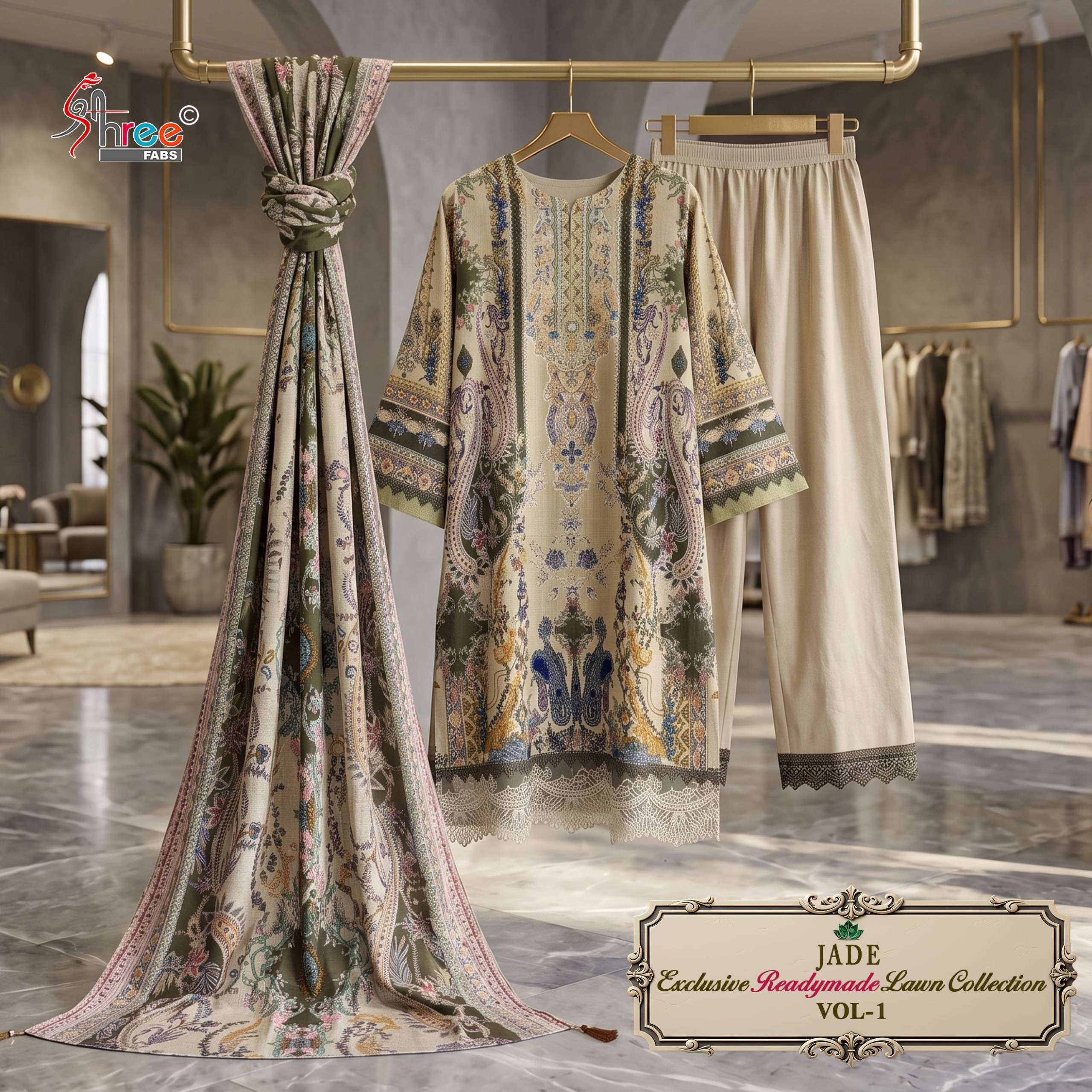 SHREE FABS JADE EXCLUSIVE LAWN READY MADE COLLECTION VOL 1 