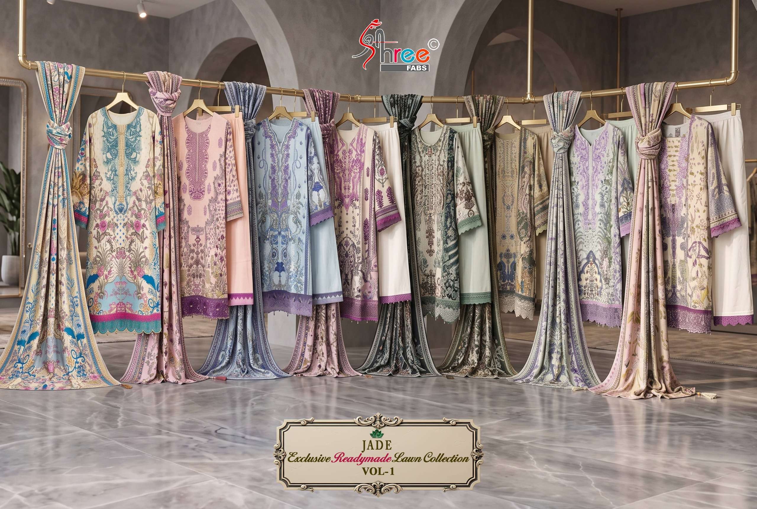 SHREE FABS JADE EXCLUSIVE LAWN READY MADE COLLECTION VOL 1 
