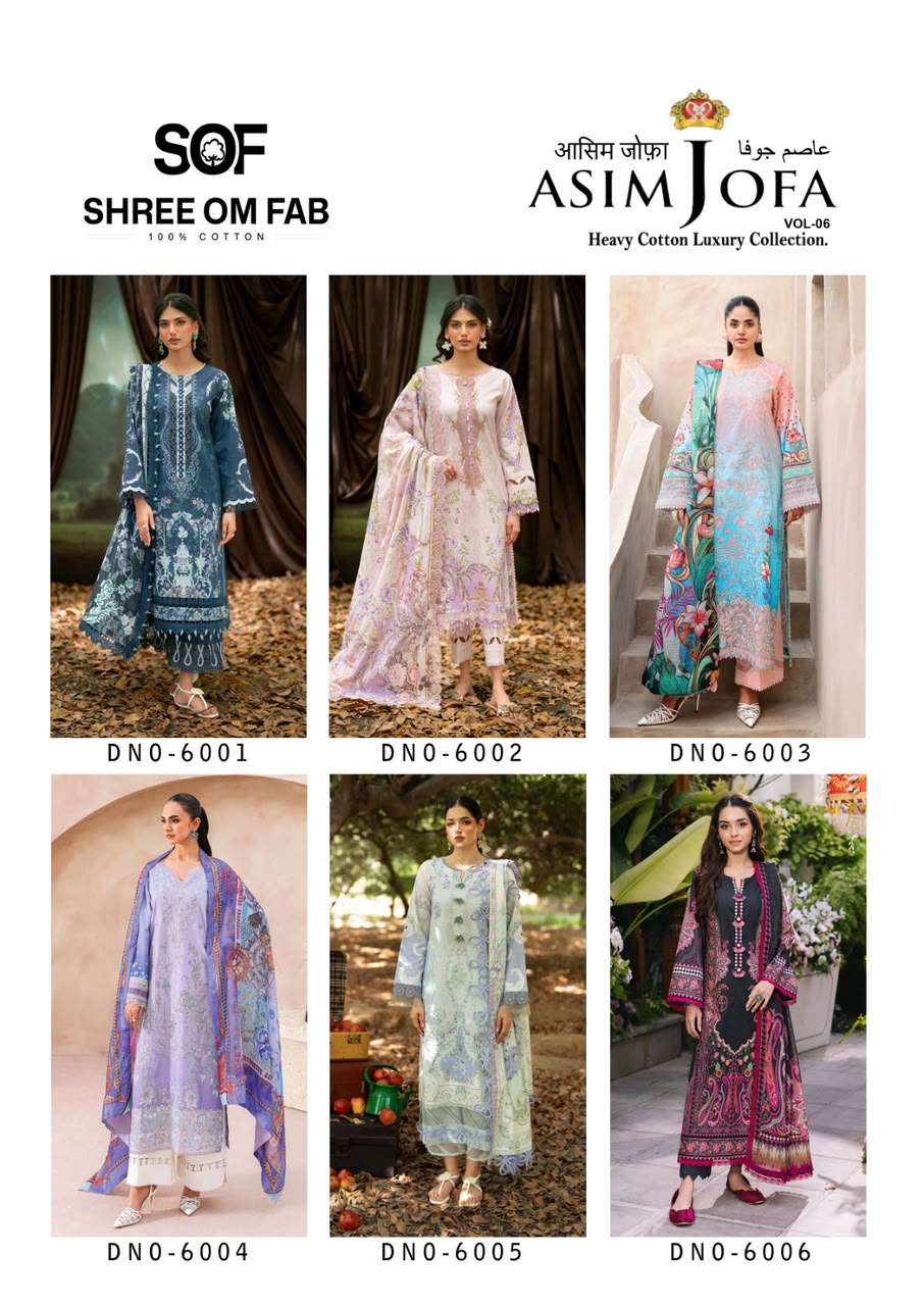 SHREE OM FAB ASIM JOFA VOL 6 COTTON DIGITAL PRINT SALWAR SUIT