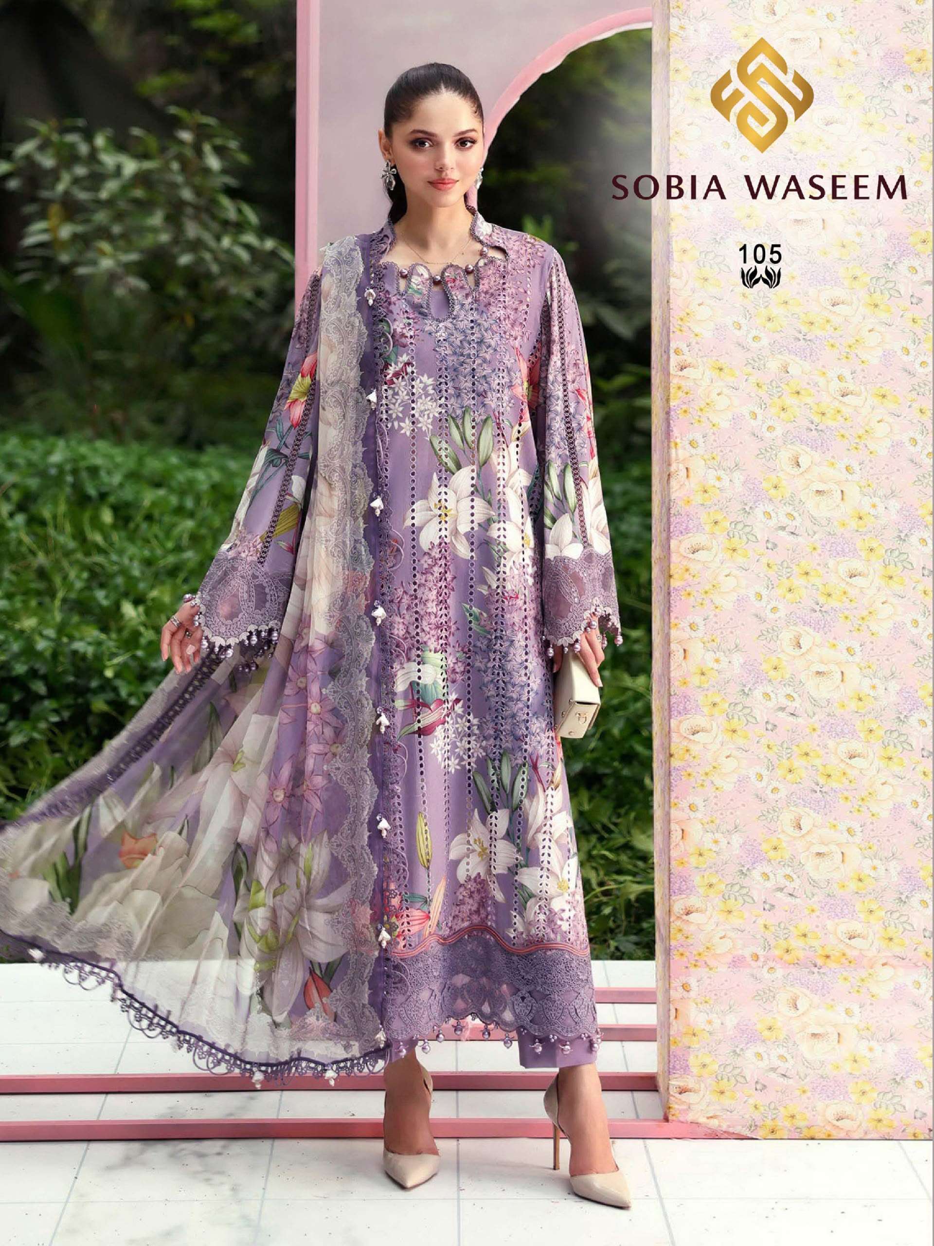 SOBIA WASEEM M PRINT VOL 1 LAWN COTTON DIGITAL KARACHI PRINT SALWAR SUIT