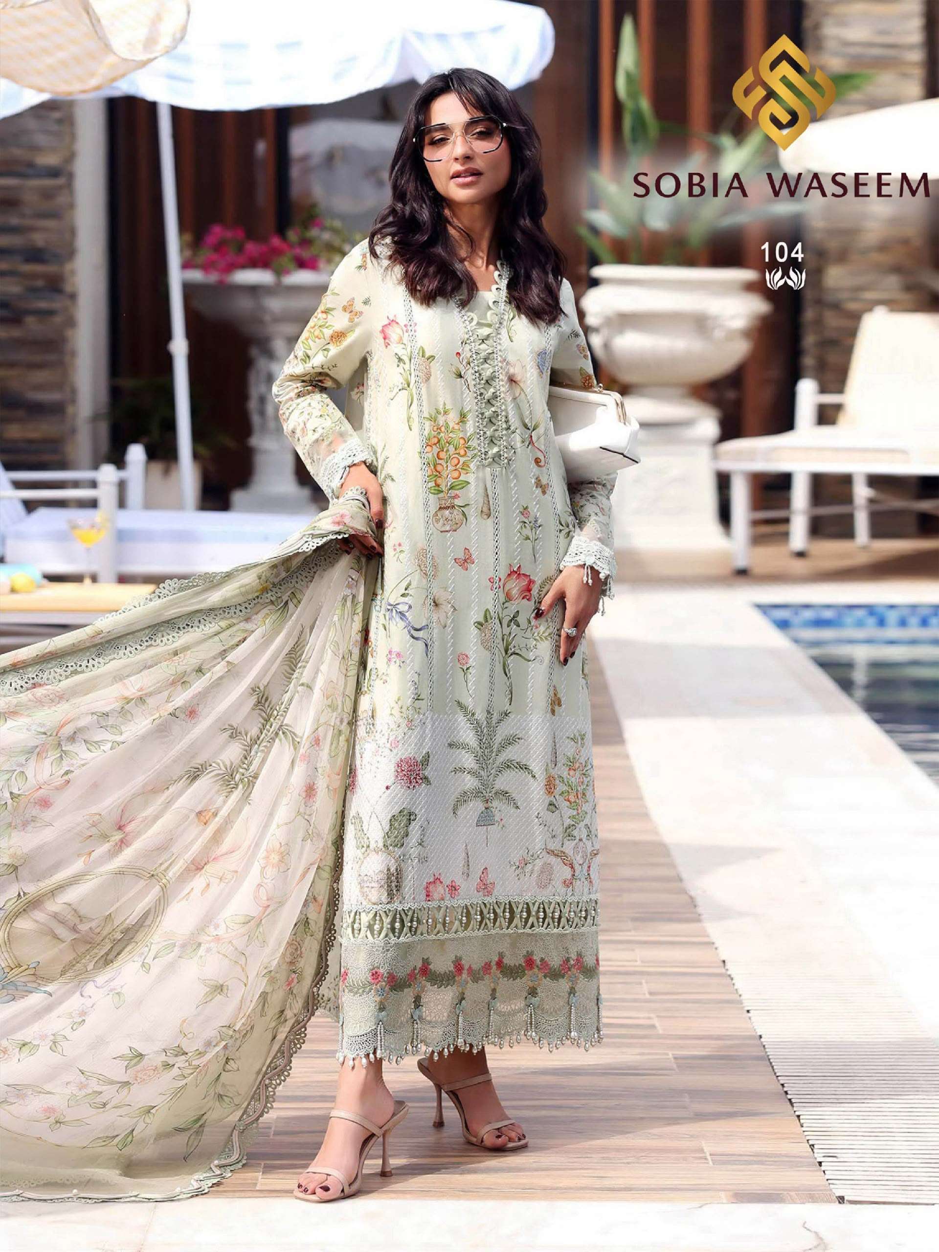 SOBIA WASEEM M PRINT VOL 1 LAWN COTTON DIGITAL KARACHI PRINT SALWAR SUIT