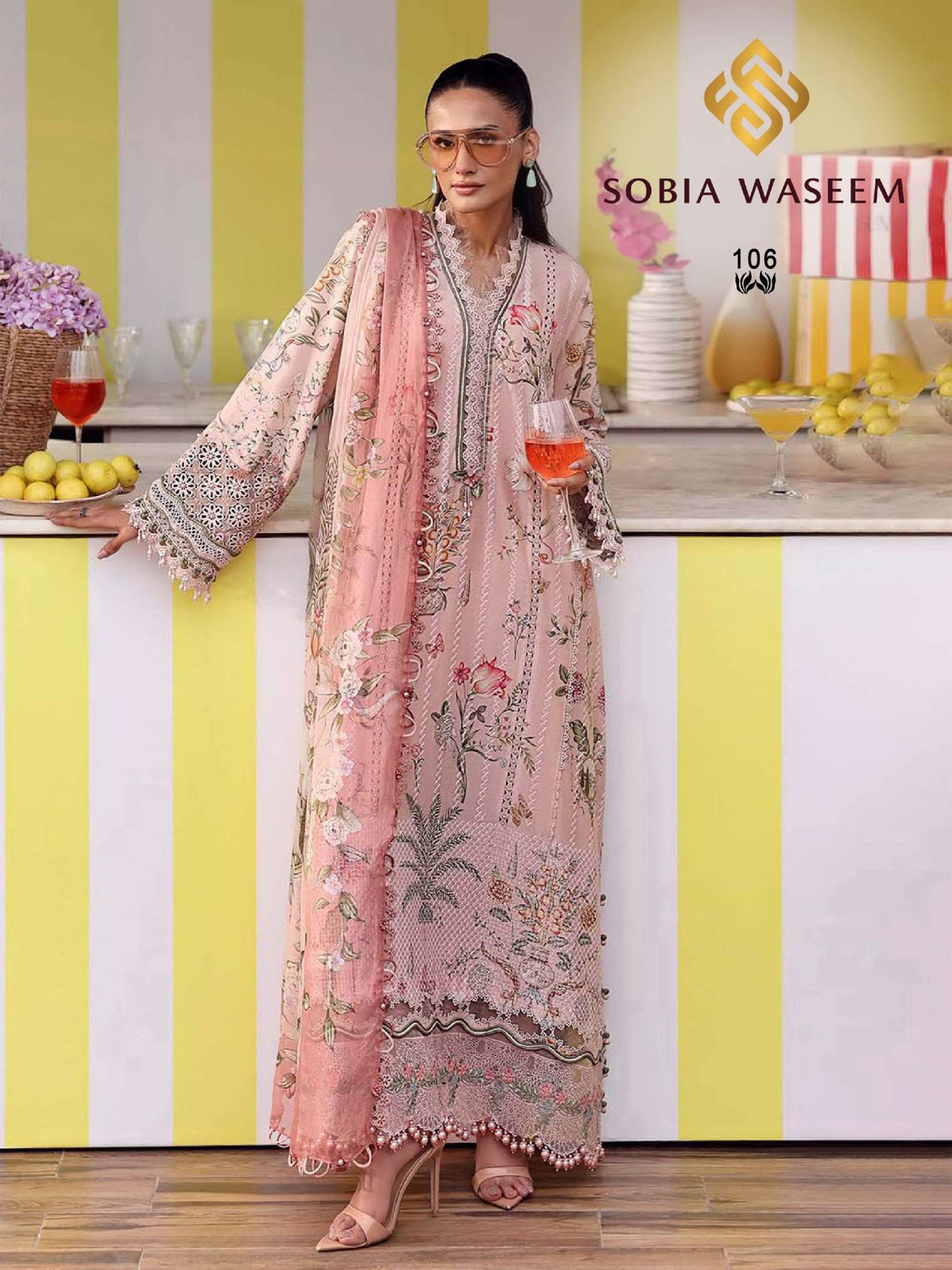 SOBIA WASEEM M PRINT VOL 1 LAWN COTTON DIGITAL KARACHI PRINT SALWAR SUIT