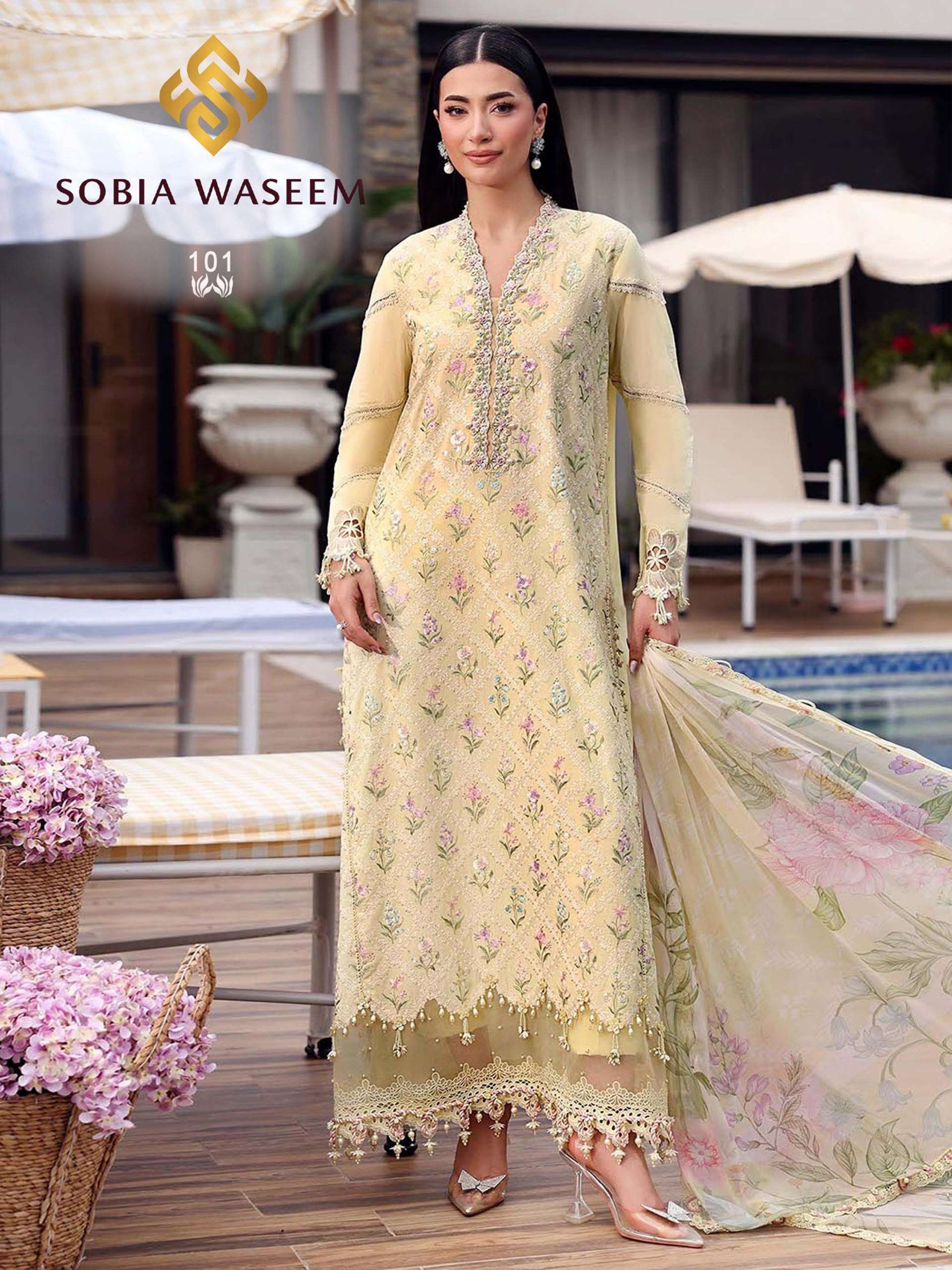 SOBIA WASEEM M PRINT VOL 1 LAWN COTTON DIGITAL KARACHI PRINT SALWAR SUIT