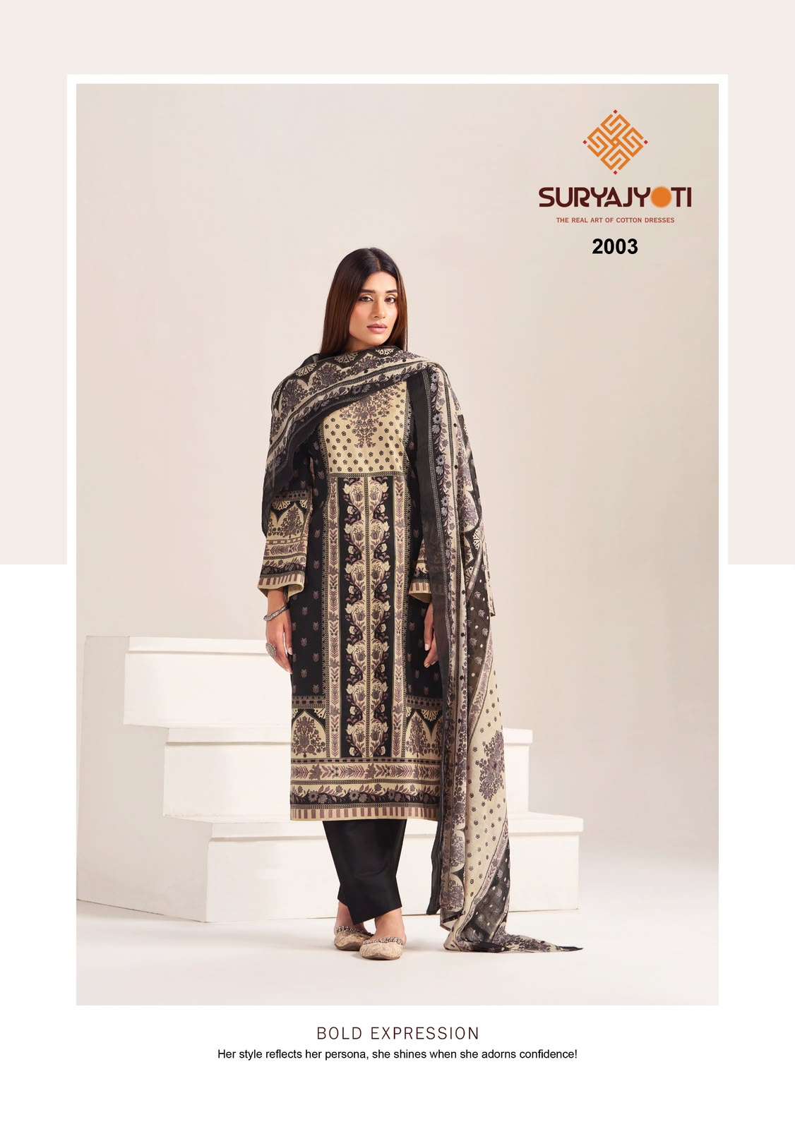 SURYAJYOTI KASHMIRI COTTON VOL 2 COTTON PRINT FANCY WORK SUIT