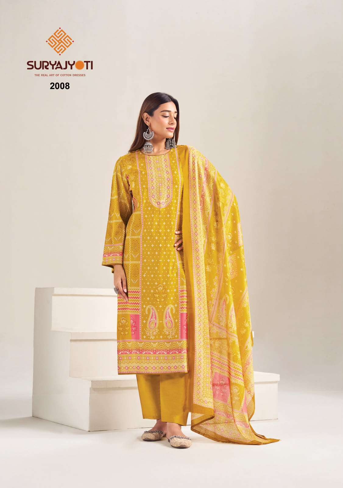 SURYAJYOTI KASHMIRI COTTON VOL 2 COTTON PRINT FANCY WORK SUIT