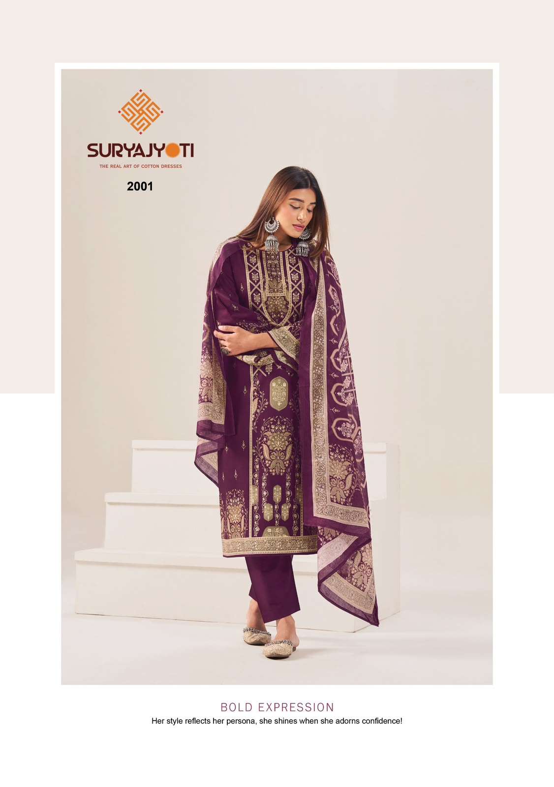 SURYAJYOTI KASHMIRI COTTON VOL 2 COTTON PRINT FANCY WORK SUIT