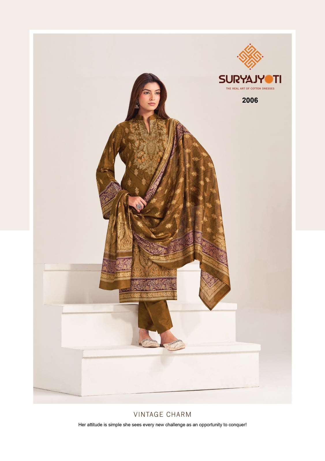 SURYAJYOTI KASHMIRI COTTON VOL 2 COTTON PRINT FANCY WORK SUIT