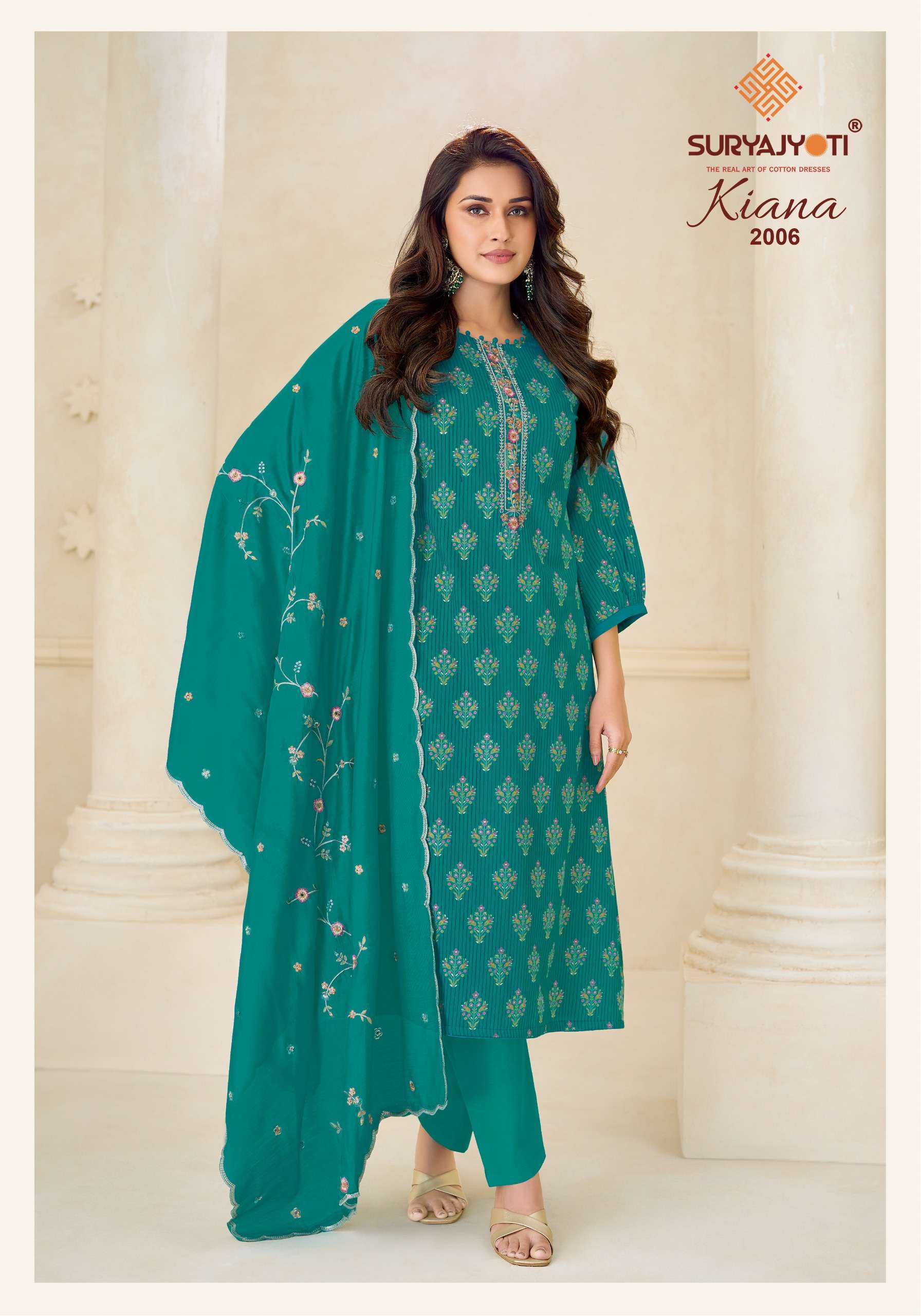 SURYAJYOTI KIANA VOL 2 JAM SATIN PRINT WITH EMBROIDERY WORK SUIT