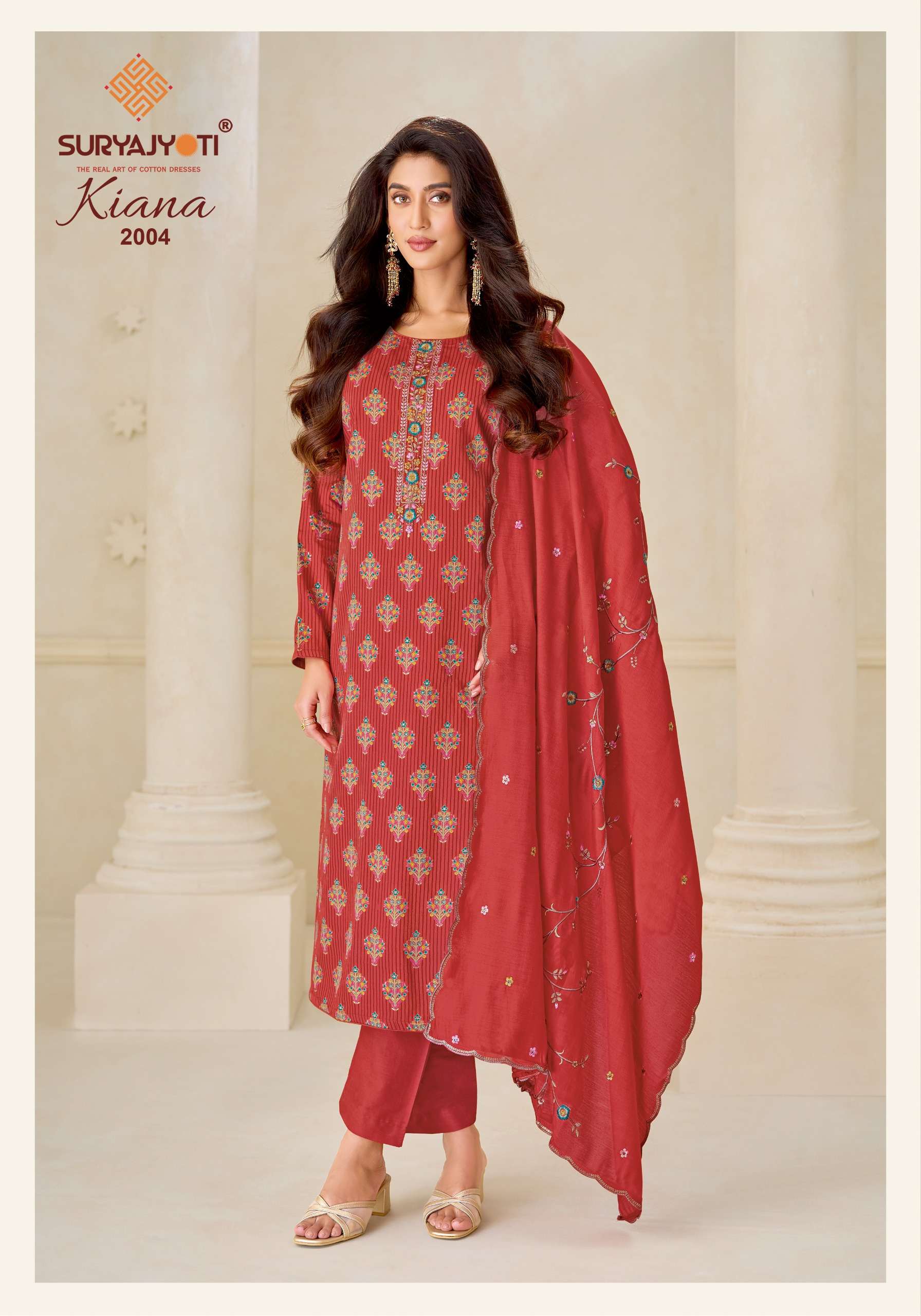 SURYAJYOTI KIANA VOL 2 JAM SATIN PRINT WITH EMBROIDERY WORK SUIT