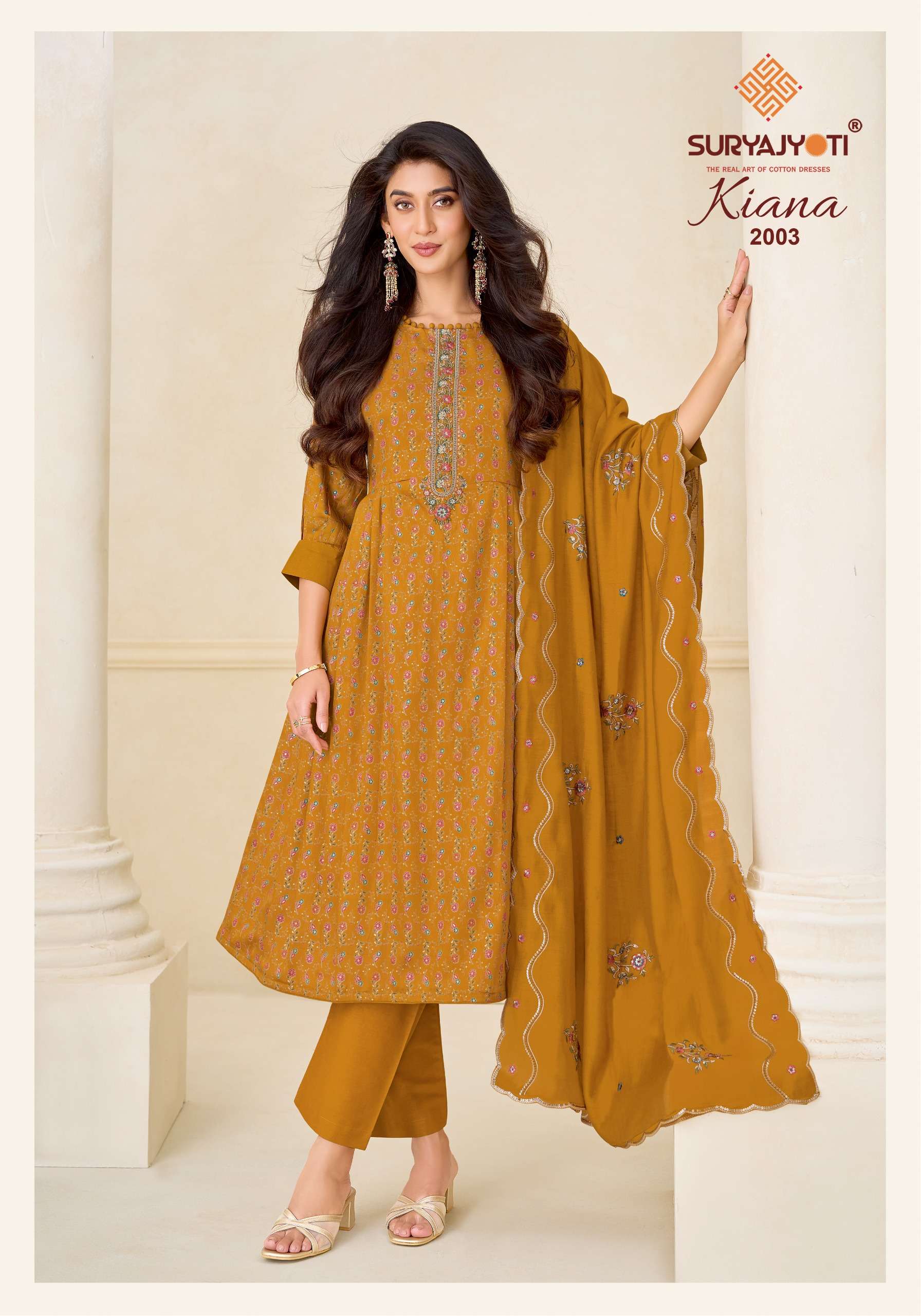 SURYAJYOTI KIANA VOL 2 JAM SATIN PRINT WITH EMBROIDERY WORK SUIT