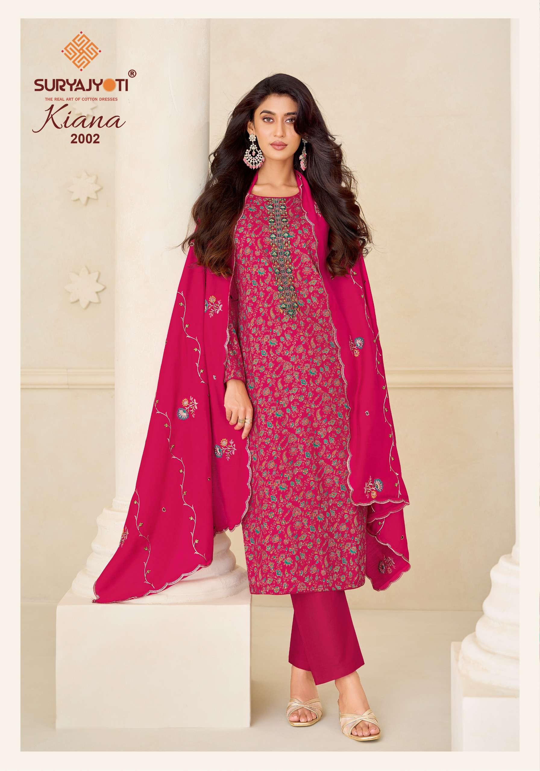 SURYAJYOTI KIANA VOL 2 JAM SATIN PRINT WITH EMBROIDERY WORK SUIT