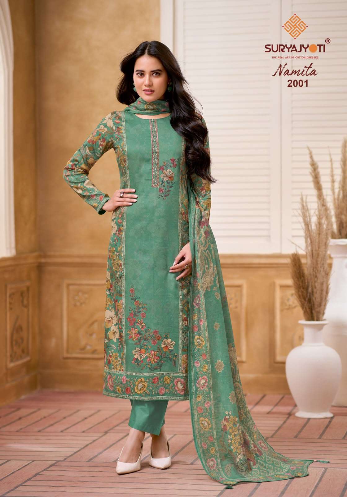 SURYAJYOTI NAMITA VOL 2 JAM SATIN DIGITAL PRINTS WITH EMBROIDERY WORKS SUIT