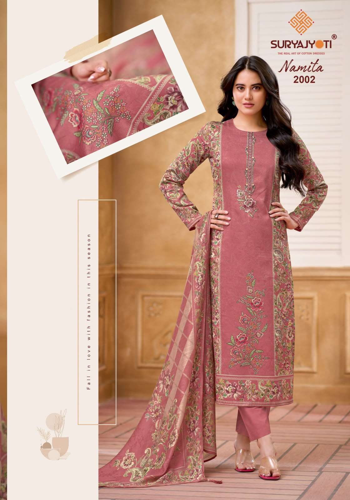 SURYAJYOTI NAMITA VOL 2 JAM SATIN DIGITAL PRINTS WITH EMBROIDERY WORKS SUIT