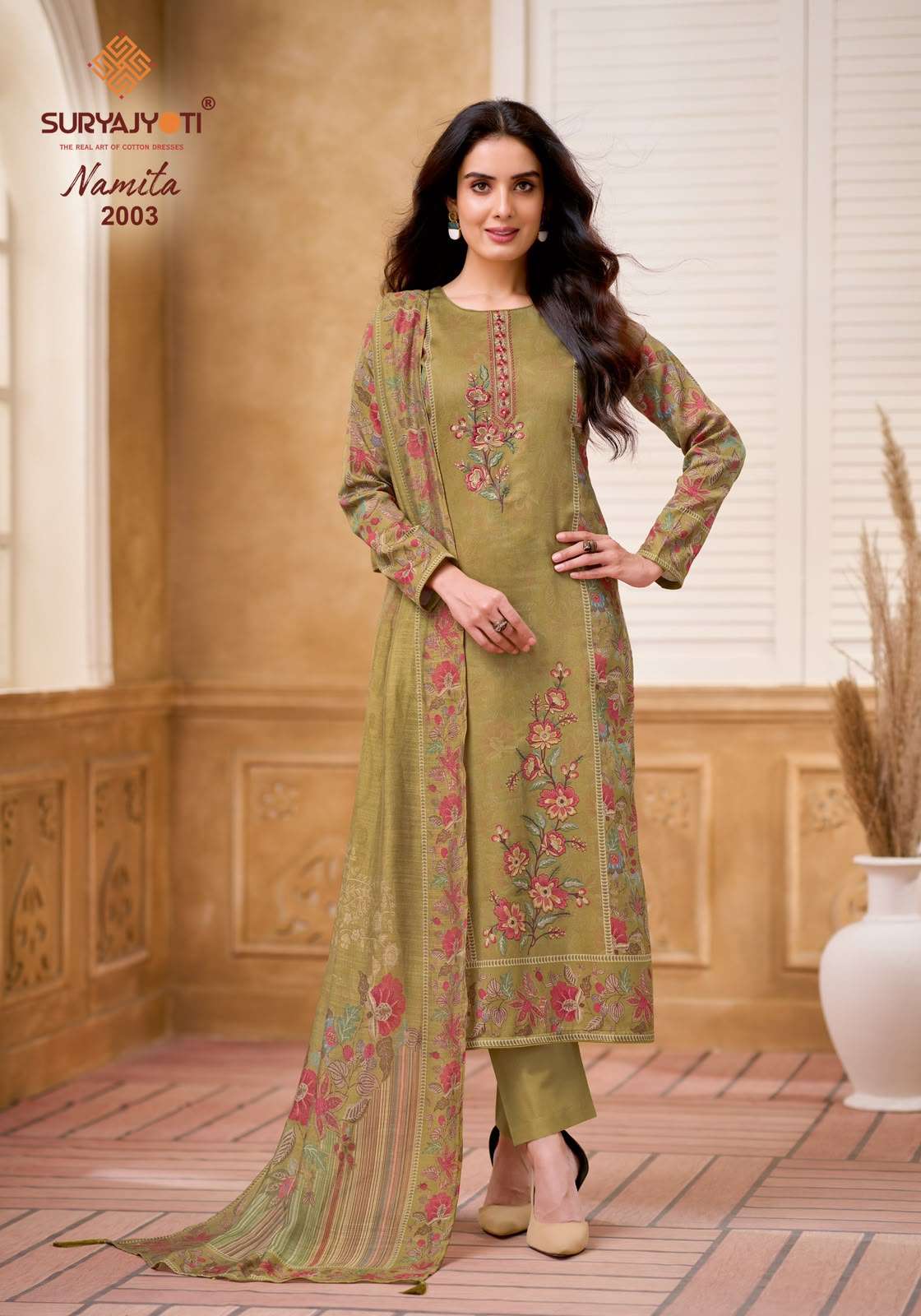 SURYAJYOTI NAMITA VOL 2 JAM SATIN DIGITAL PRINTS WITH EMBROIDERY WORKS SUIT