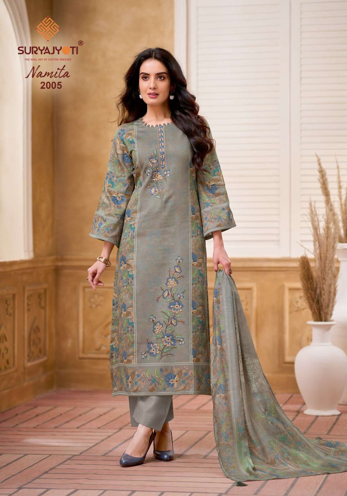 SURYAJYOTI NAMITA VOL 2 JAM SATIN DIGITAL PRINTS WITH EMBROIDERY WORKS SUIT