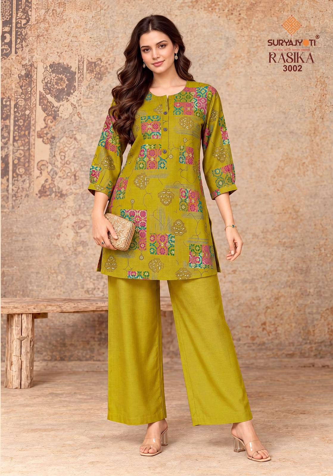 SURYAJYOTI RASIKA VOL 3 FANCY PRINT LADIES TOP WITH BOTTOM PAIR 